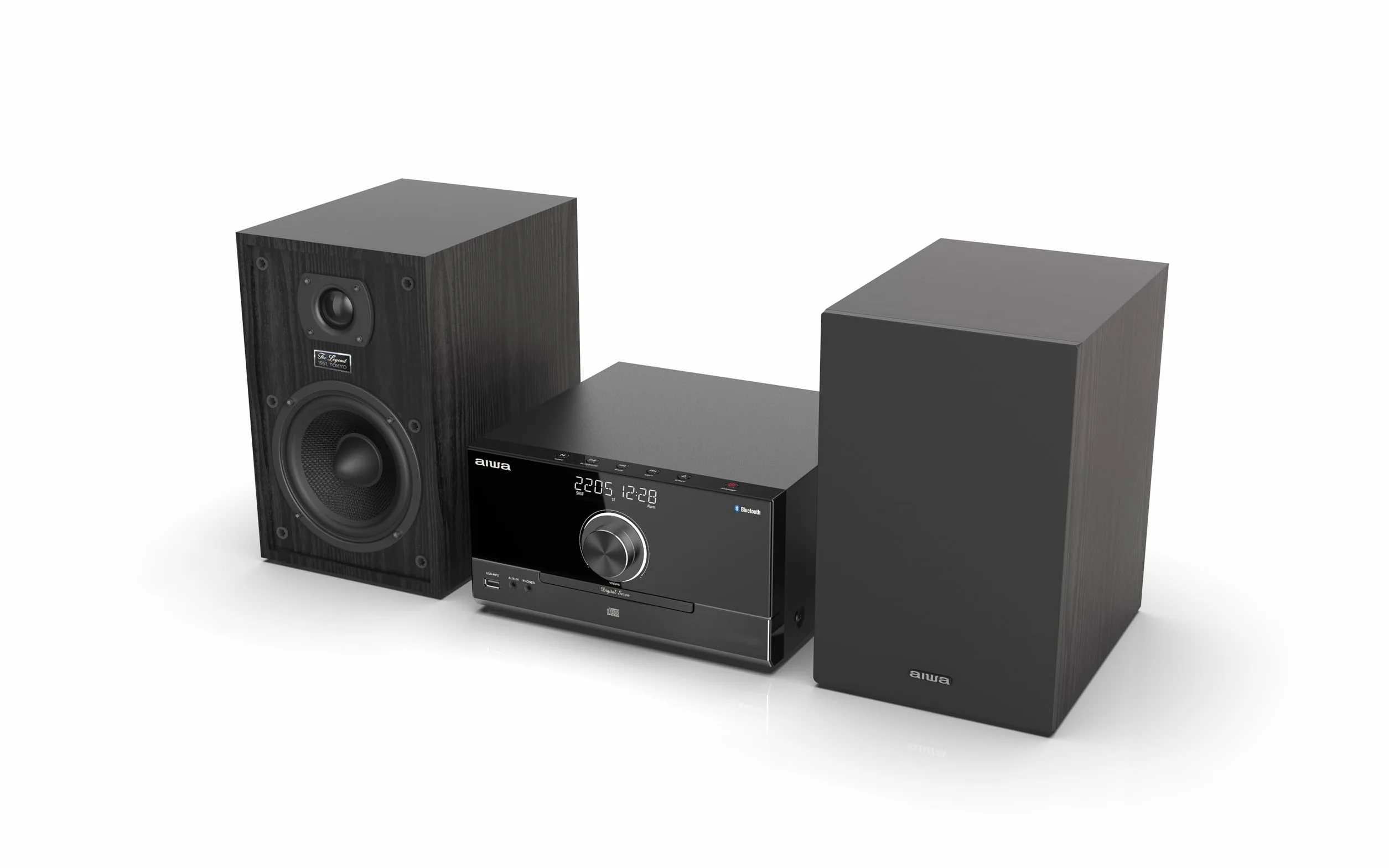 Mikrowieża Aiwa MSBTU-600 Bluetooth, CD, USB, AUX IN, moc wyjściowa 2 x 50 W RMS, kolor: czarny