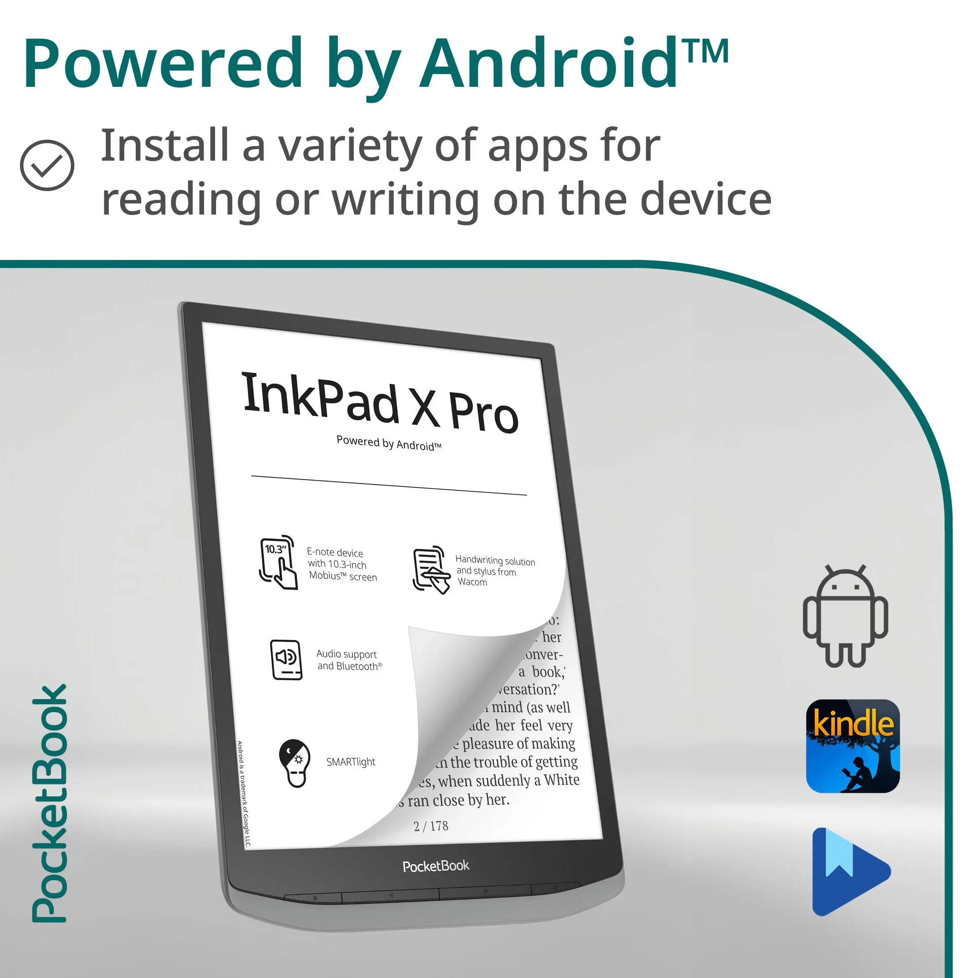 PocketBook InkPad X Pro eReader - Mist Grey