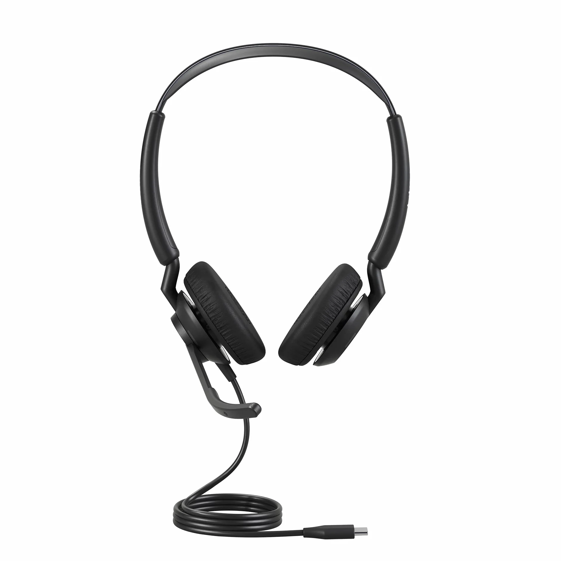 Jabra Engage 50 II przewodowy zestaw słuchawkowy stereo z redukcją szumów, 3 mikrofonami i kablem USB-C, ultralekki - działa z wiodącymi platformami Unified Communications (Zoom i Unify) - czarny
