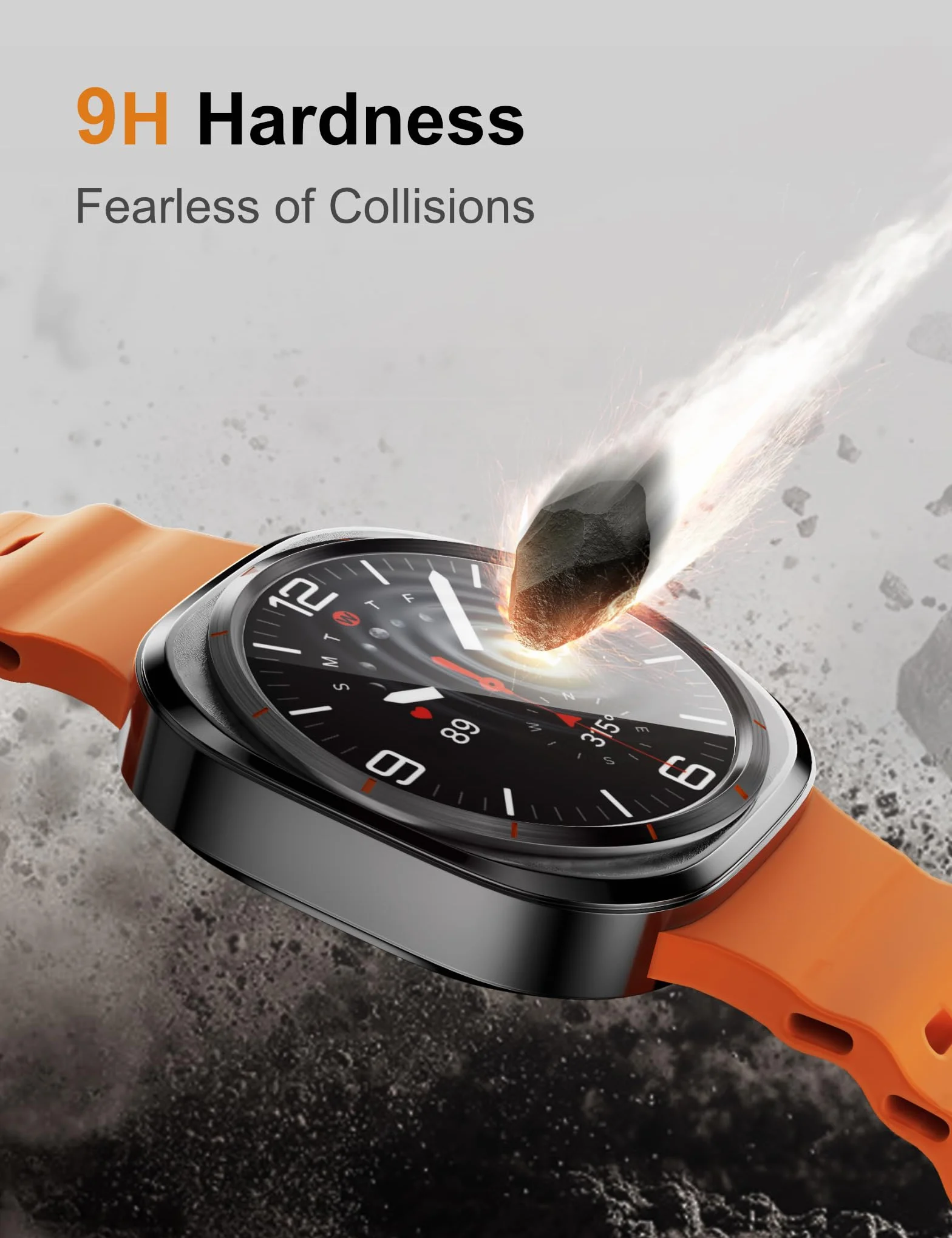 Sinoacc 6-pak ochraniaczy ekranu 47 mm do Galaxy Watch Ultra / Galaxy Watch 6 Classic, szkło hartowane, odporne na zarysowania, pyłoszczelne