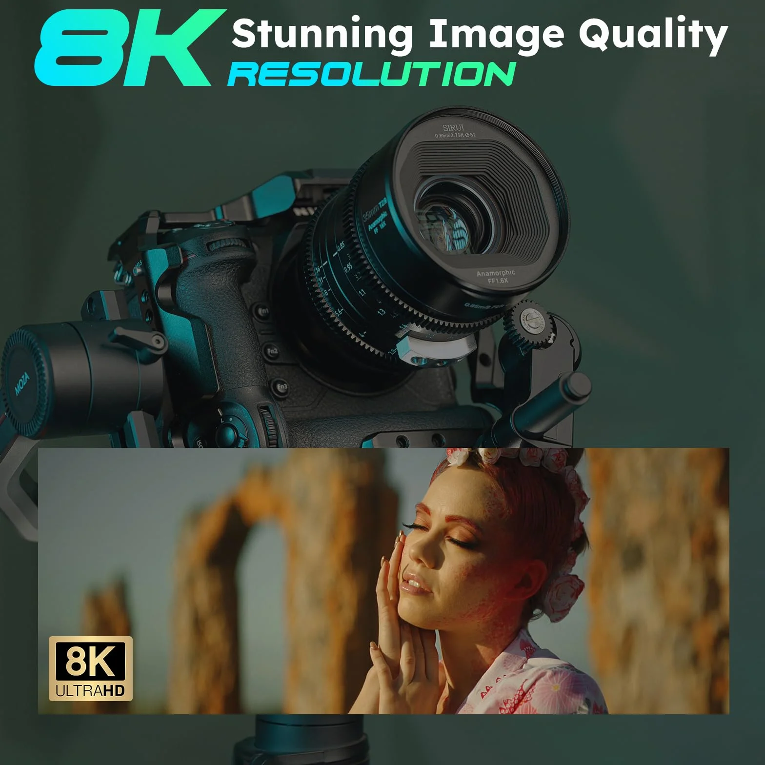 SIRUI 35 mm T2.9 1,6X pełnoklatkowy obiektyw anamorficzny obiektyw kinowy (mocowanie E)