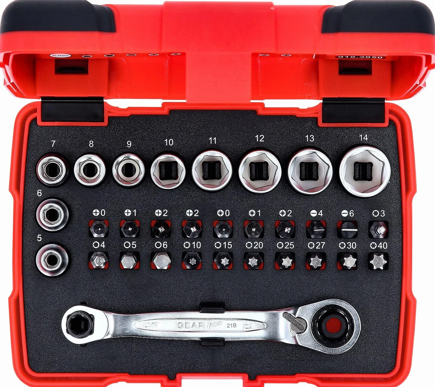KS Tools 918.3050 1/4" + 11 mm klucz do gniazd przelotowych i zestaw bitów, 31-szt