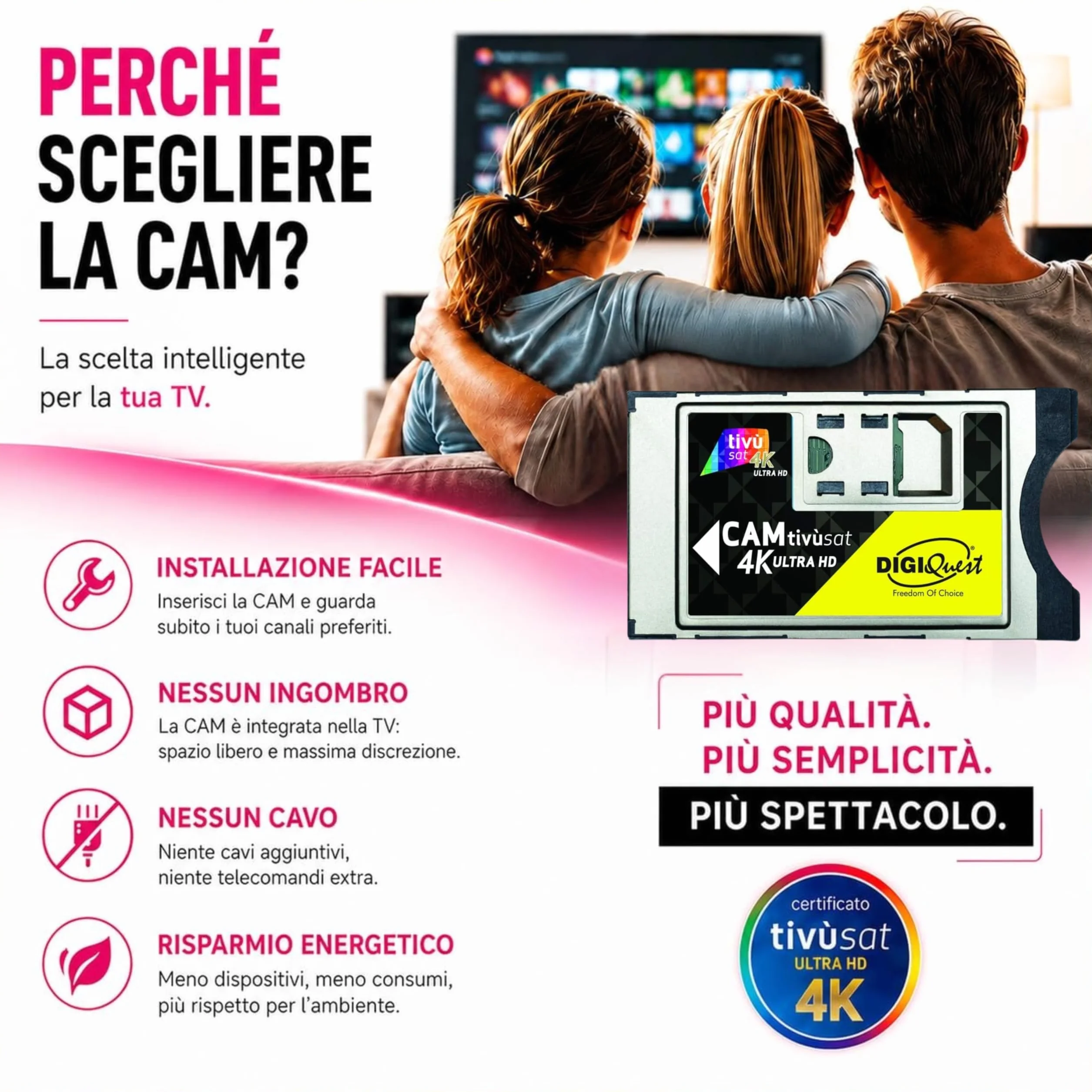Digiquest Karta pamięci CAM Tivùsat 4K Ultra HD