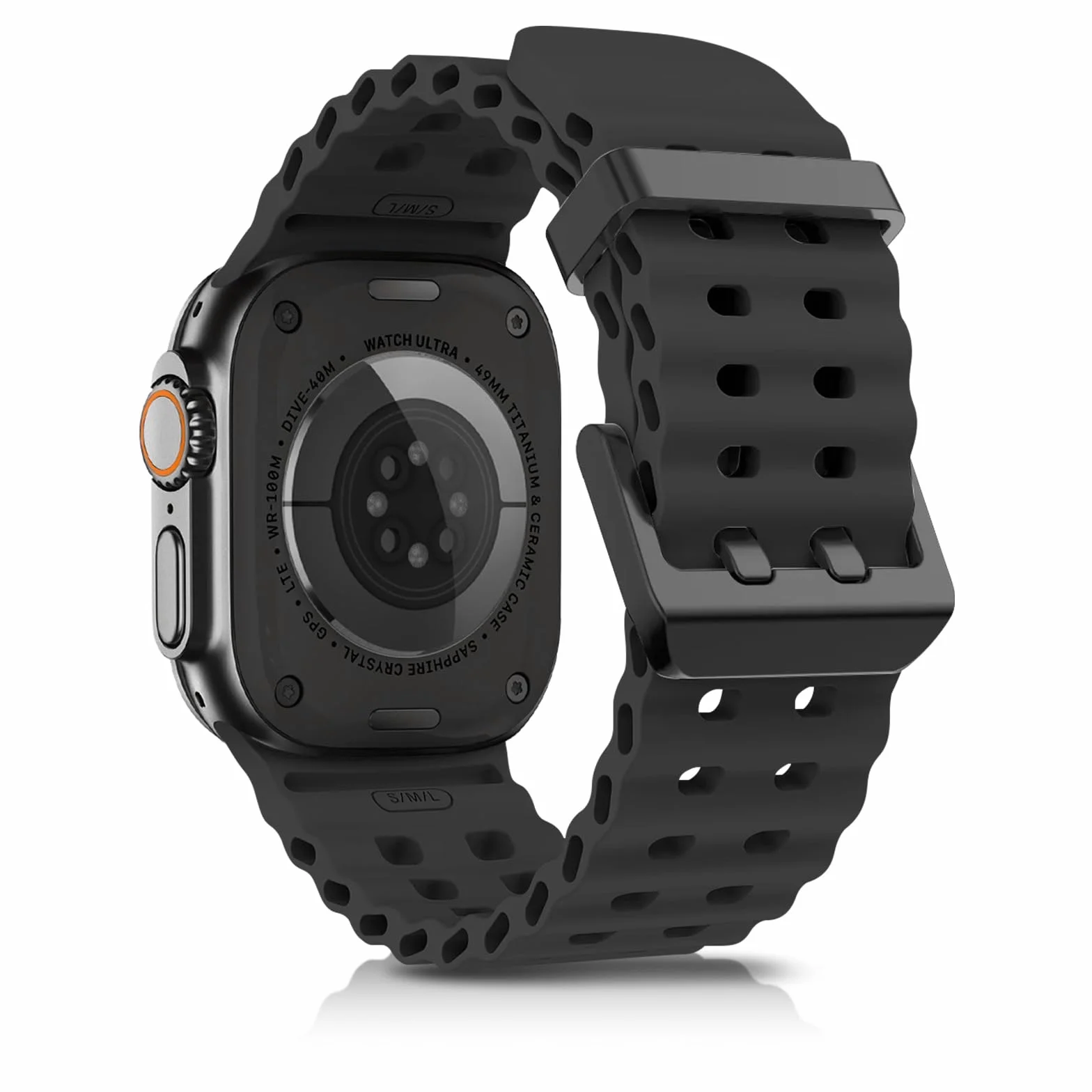 Pasek silikonowy do Apple Watch Ultra 2/Ultra 49 mm 46 mm 45 mm 44 mm 42 mm oddychający sportowy zamienny iWatch SE Series 10 9 8 7 6 5 4 3 2 1