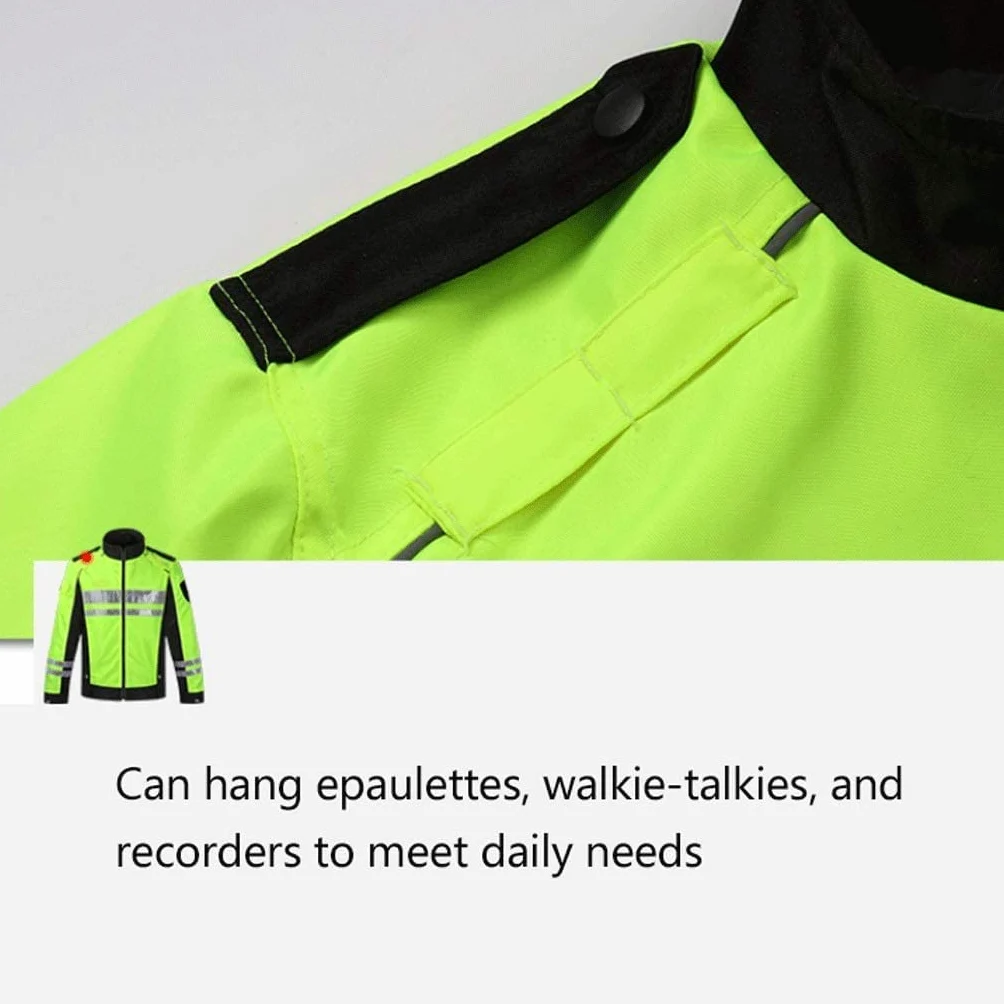 Kamizelka Bezpieczeństwa Kamizelka Odblaskowa Rowerowy garnitur odblaskowy, Oxford Cloth Safety Kurtka wodoodporna odbijająca wysoka widoczność fluorescencyjna żółta Executive Kamizelka