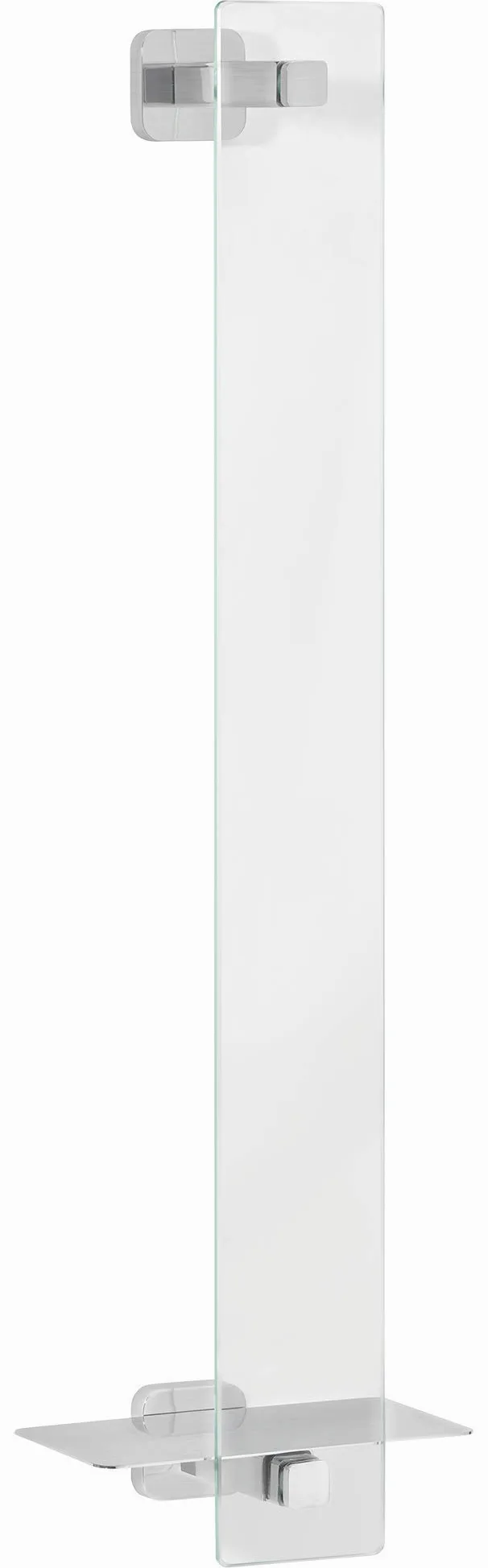 tesa ESTEETIC wieszak na ręczniki dla gości, w zestawie z roztwór klejowy, szlachetne wzornictwo, wygląd stali nierdzewnej, 127 mm x 180 mm x 667 mm