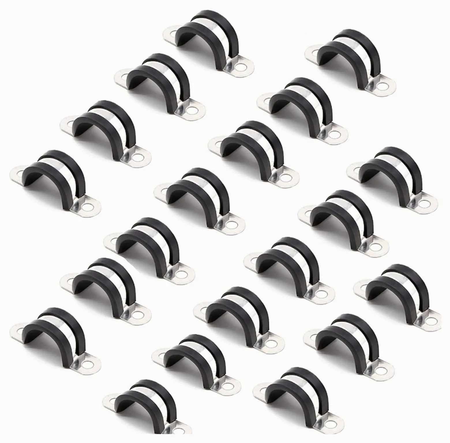 Opaski do węży ze stali nierdzewnej pokryte gumą 6–63 mm, opakowanie 30 sztuk(28mm)