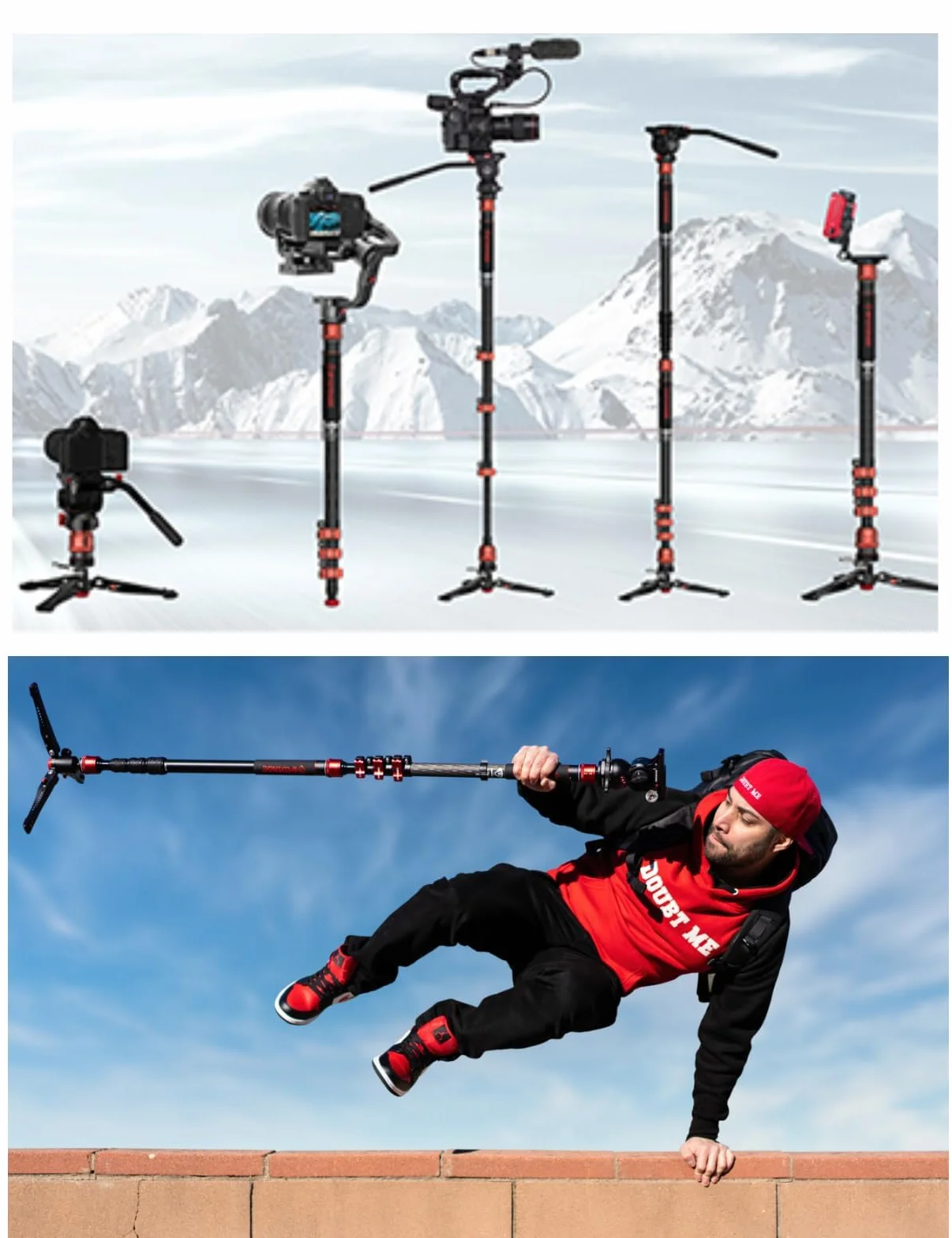 IFOOTAGE Cobra 3 C180F-P monopod do aparatu 181 cm, węgiel, 8 kg