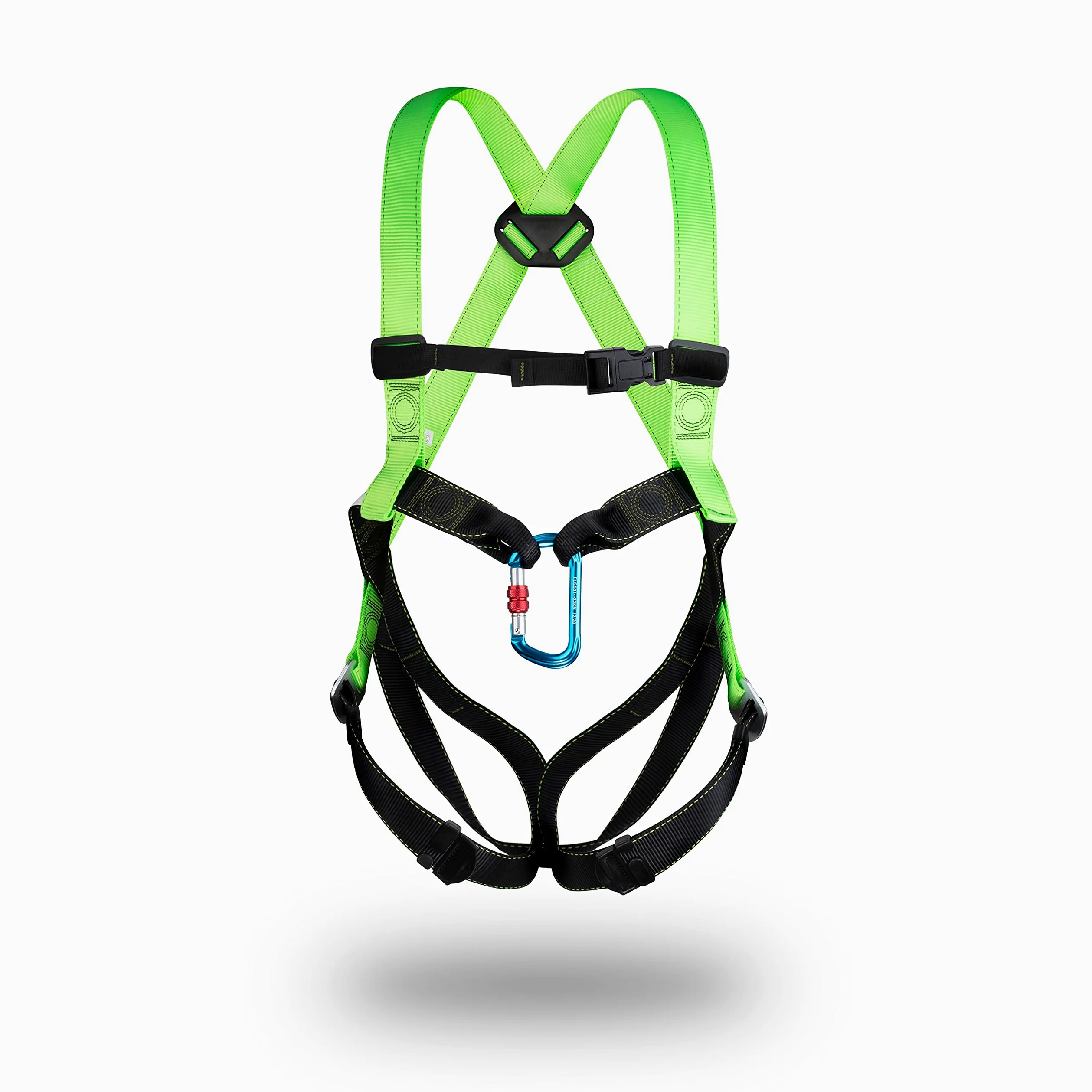 FLG Safetytec® pas bezpieczeństwa z aluminiowym karabińczykiem śrubowym i torbą transportową – optymalna ochrona przed upadkiem podczas prac na wysokości