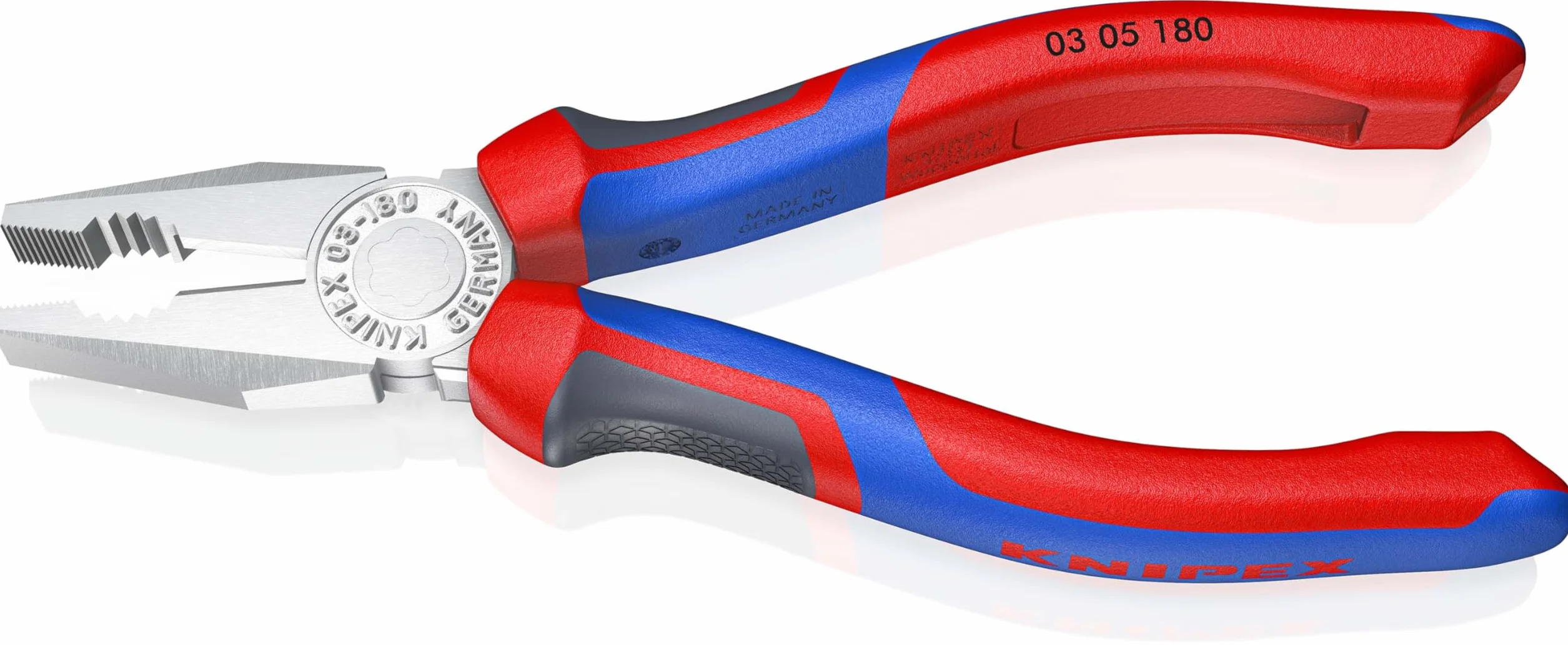 KNIPEX Szczypce uniwersalne chromowany z rękojeściami Comfort 180 mm, 03 05 180