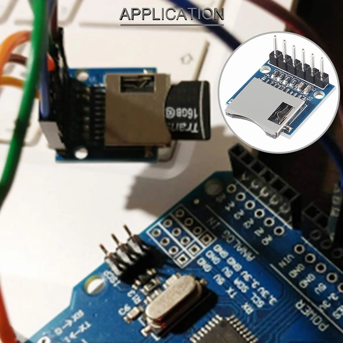 Moduł karty Micro SD TF SPI z adapterem i konwersją poziomu do Arduino