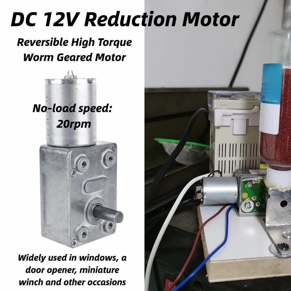 Reversible High Torque Getriebemotor DC 12V Reduktion Motor CW/CCW(20RPM)