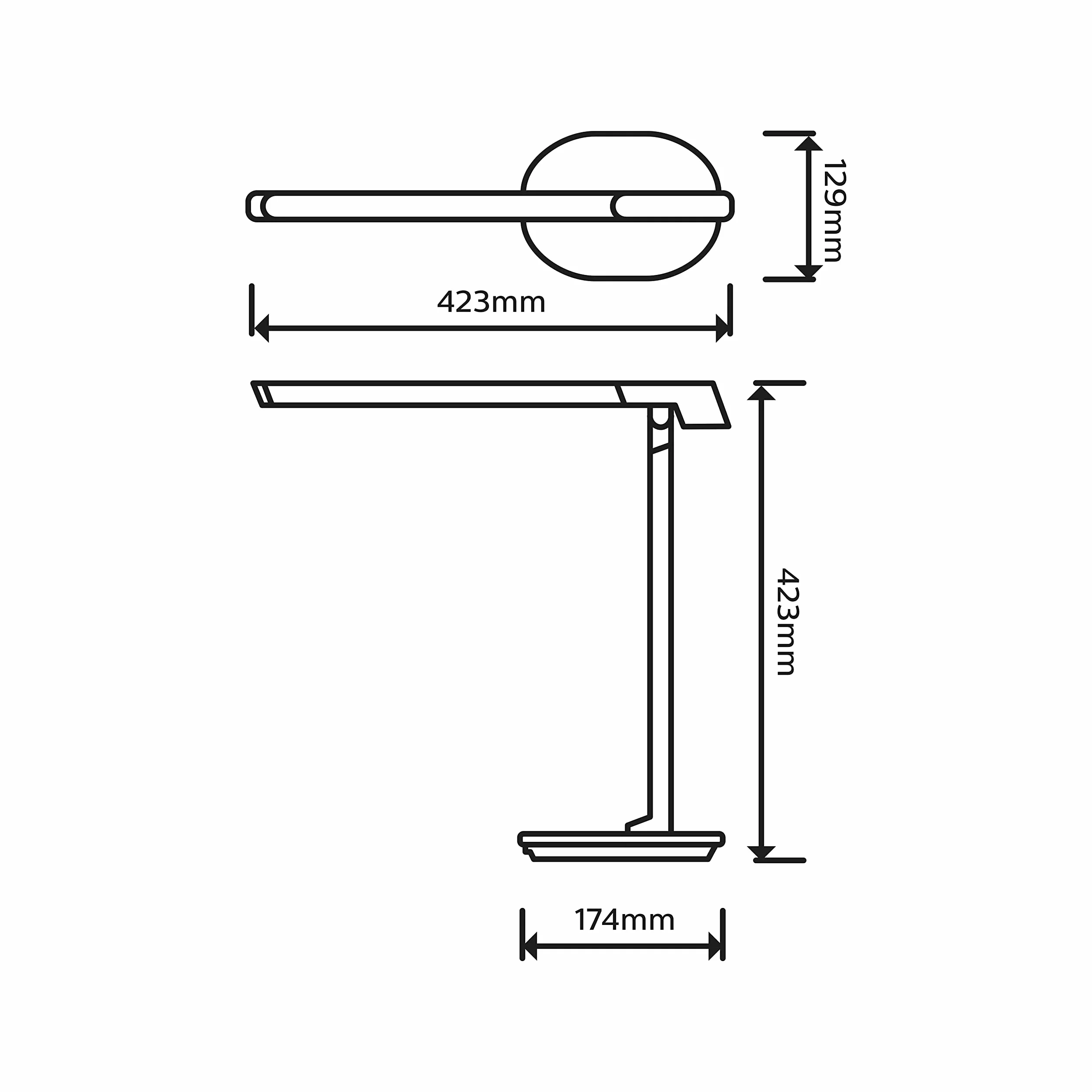 Philips LED Lampka biurkowa Performance Sword DSK610, 14 W, 2700-6500 K, szara, możliwość przyciemniania