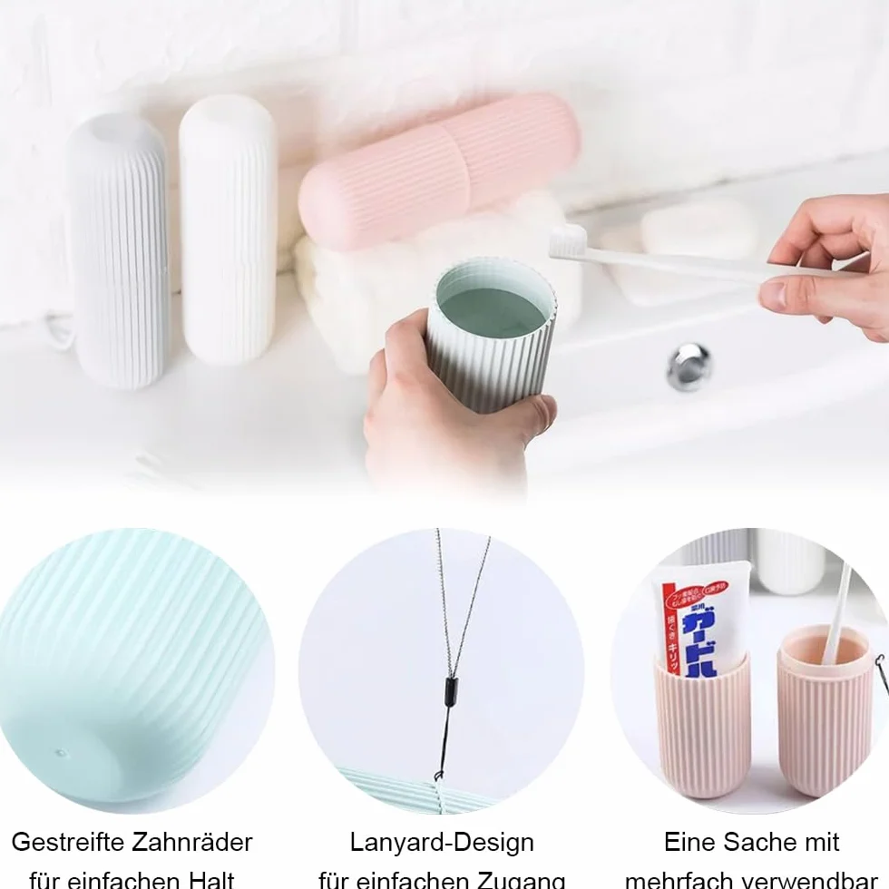 Etui na szczoteczki do zębów, 4 sztuki, etui na szczoteczki do zębów, etui na szczoteczki do zębów, podróżne, na kemping, podróże, wędrówki, podróże służbowe, do domu (4 kolory), biały, szary,
