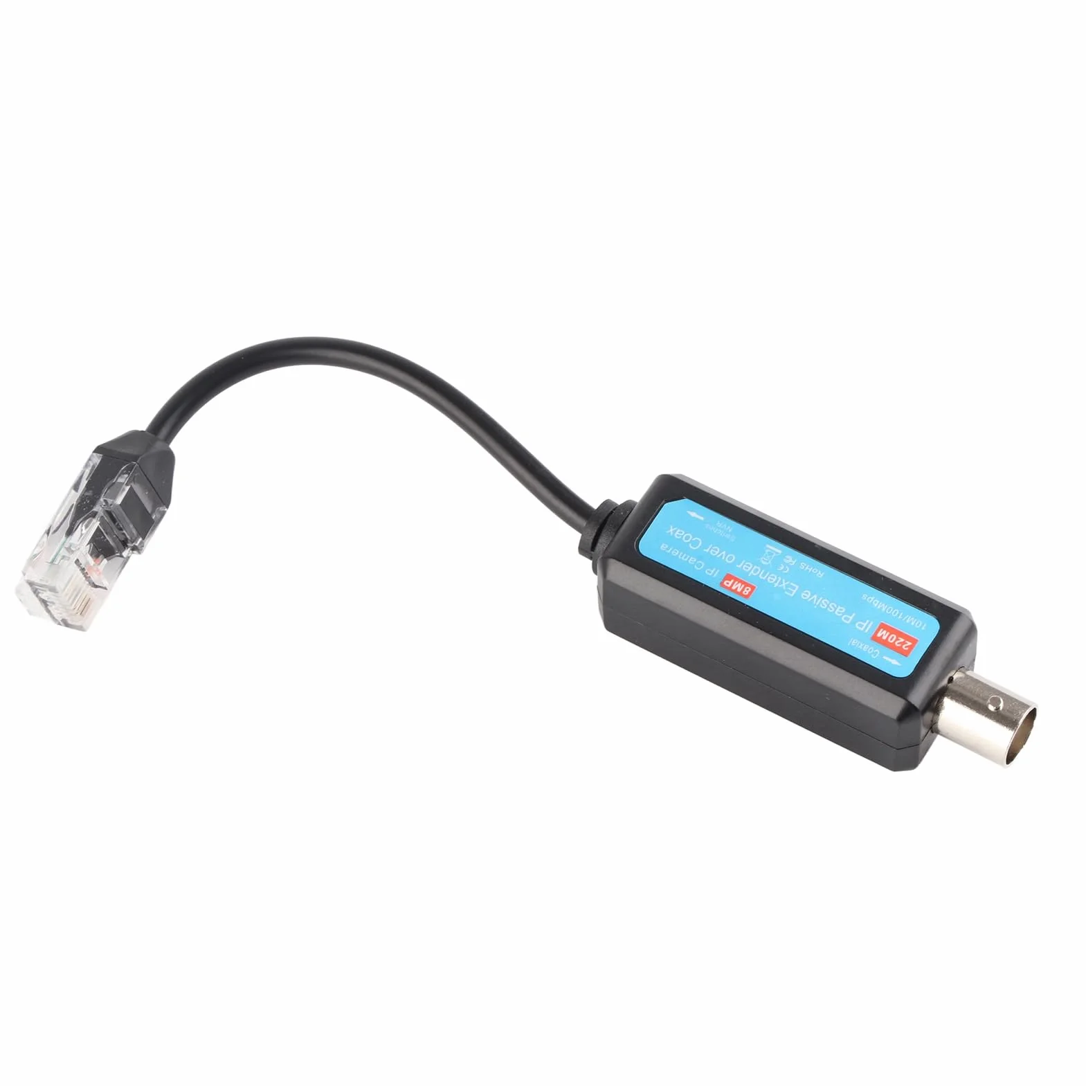 Adapter moca do ethernet over coax ethernet over coax 17×9×3 1 para 10 100 Mb/s 1 kanał pasywny ip koncentryczny nadajnik odbiornik przedłużacz do kamery ip nvr koncentryczny