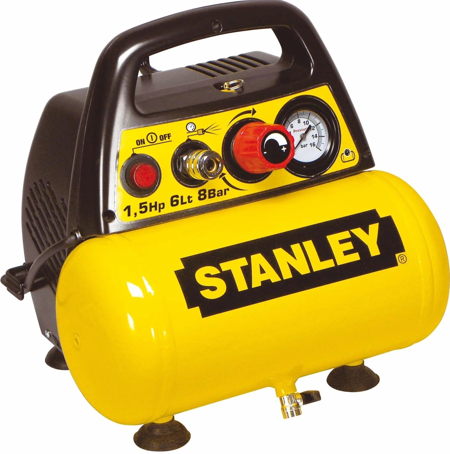 Stanley Dn200/8/6 Kompresor, Żółty/Czarny, 38 x 38 x 35 cm