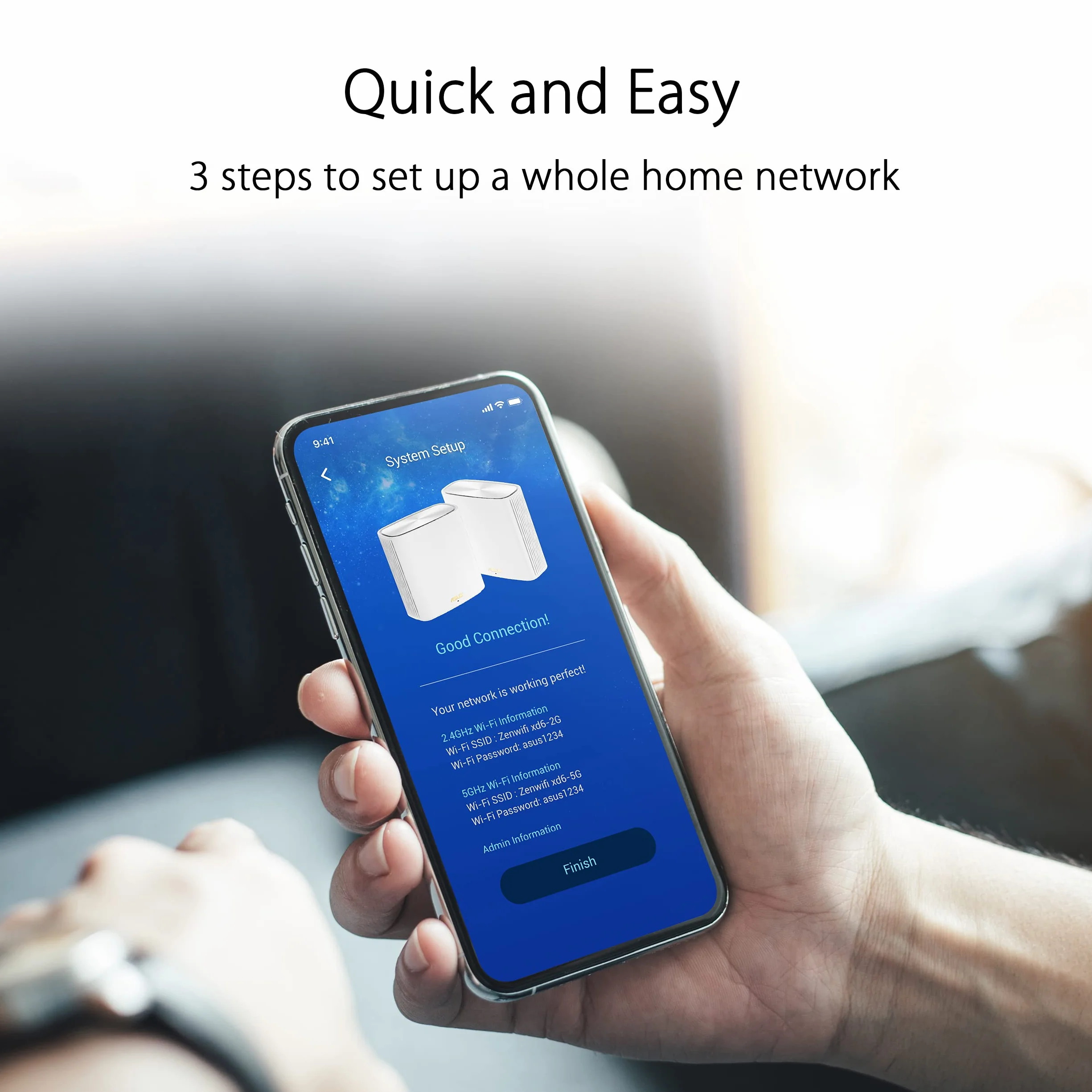 Asus ZenWifi XD6S AX5400 Router Biały