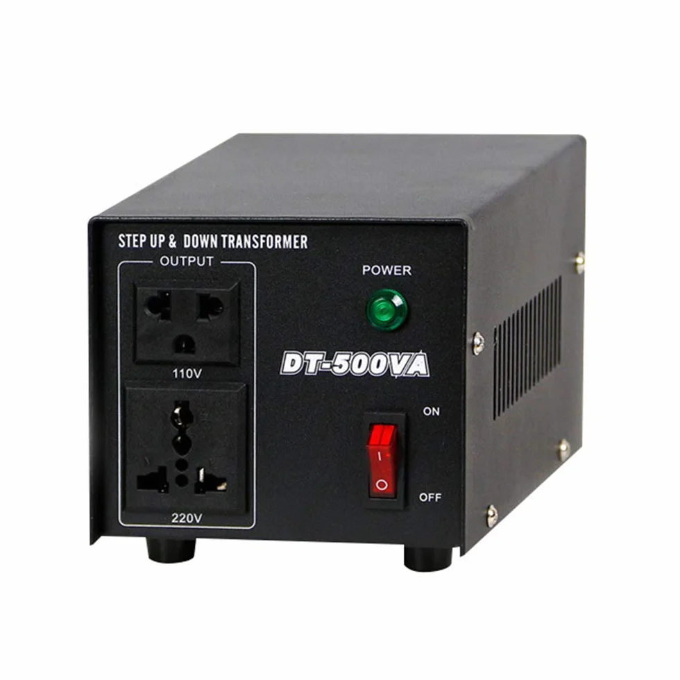 Konwerter napięcia 500 VA USA transformator pierścieniowy 220 V na 110 V Step Up & Step Down Voltage Converter 500 W