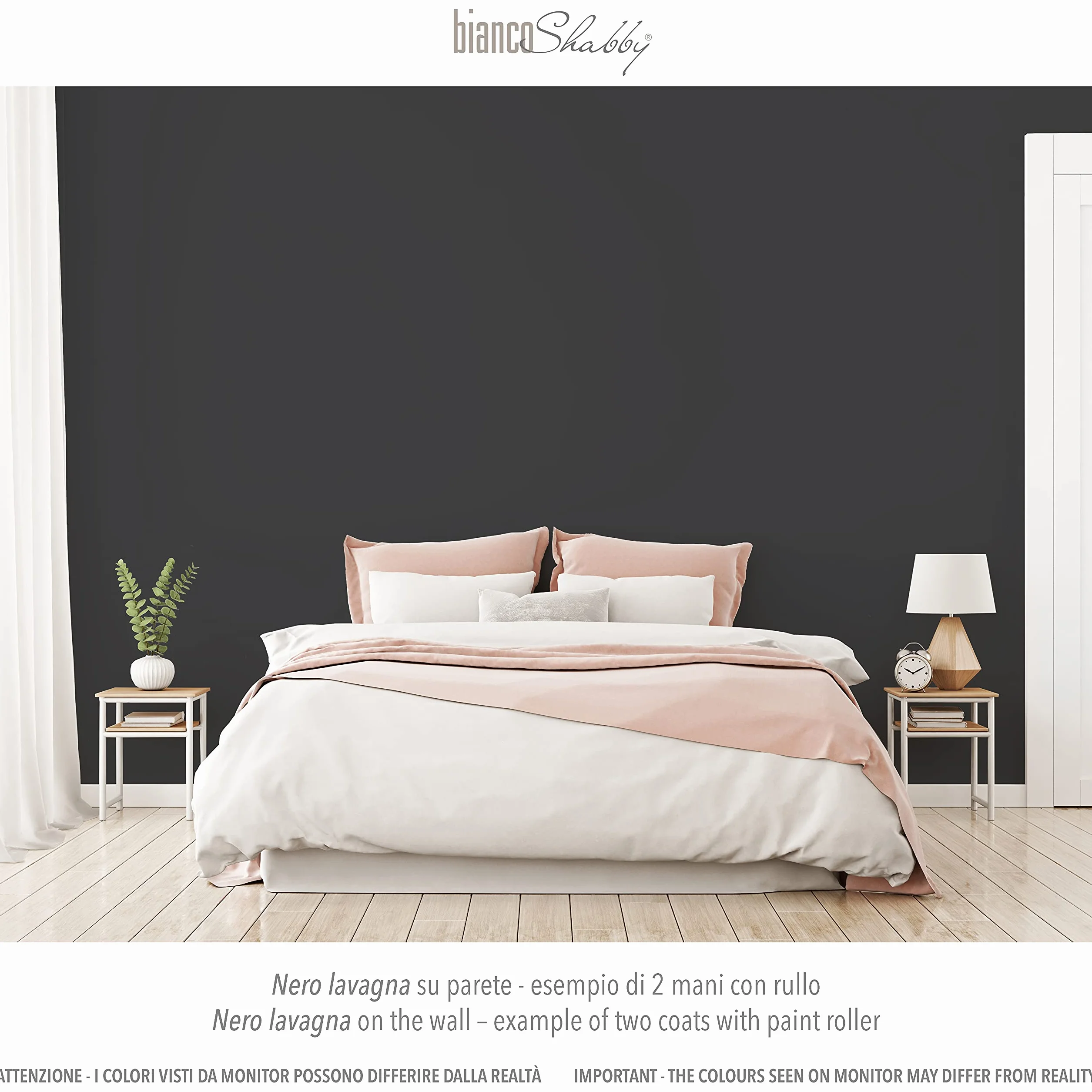 CHALK PAINT czarna tablica farba do tablic w stylu vintage Shabby Chic do mebli i ścian EXTRA matowy (500 ml)