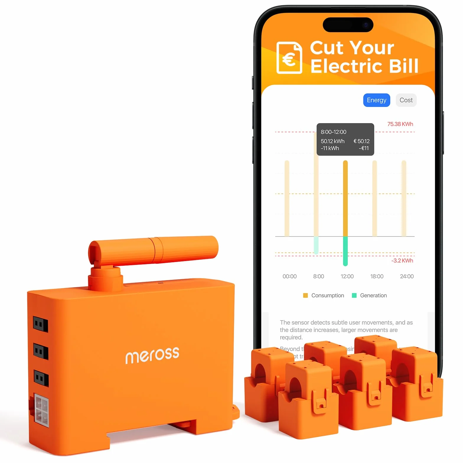 Meross EM06P 3-fazowy licznik energii, licznik prądu WLAN z 6 kanałami pomiarowymi, inteligentny miernik z Home Assistant, do paneli słonecznych, systemów PV, automatyzacji i zerowego zasilania