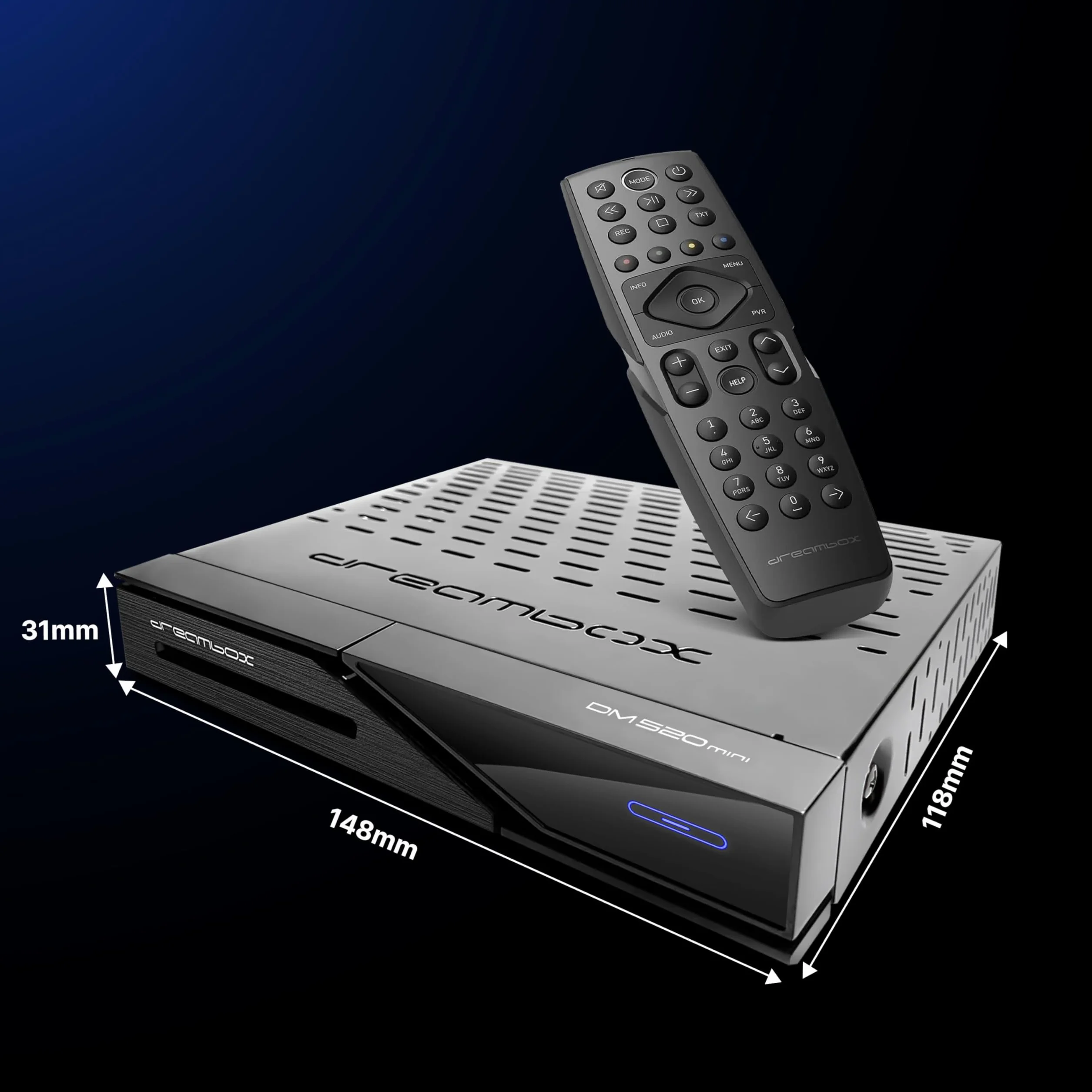 Dreambox Dm520 Mini 13484 Mini Hd Tuner Dvb, Czarny