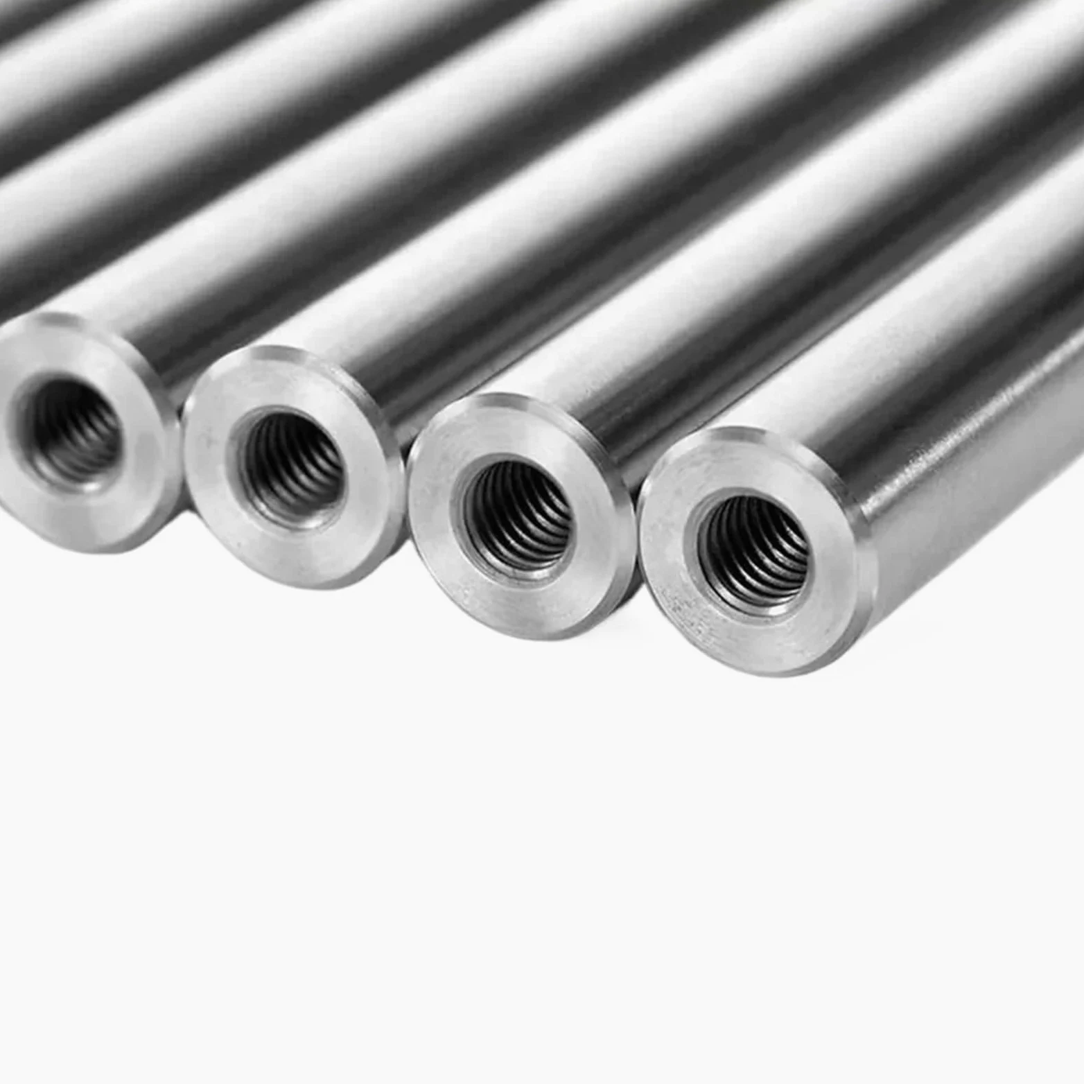 Prowadnice do szuflad z pełnym wysuwem 2 szt. Wałek liniowy OD8mm Długość 100-550mm z dwoma końcami gwintu M4/M5/M6 Głębokość otworu 8-16mm Chromowany, utwardzany pręt