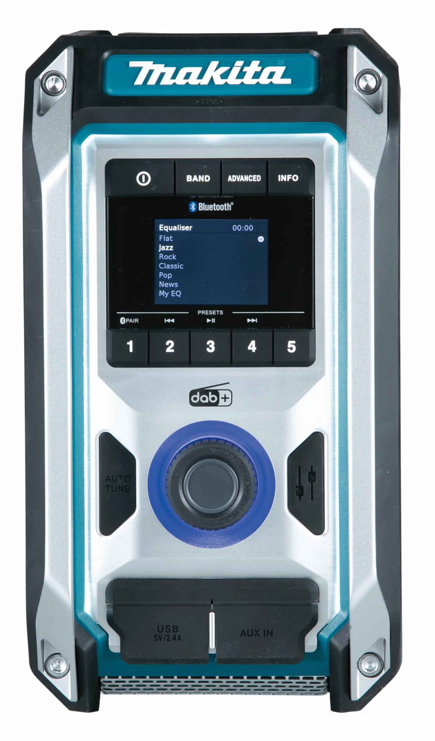 Makita Radio Budowlane, Niebieski/Czarny, AM/FM/DAB+