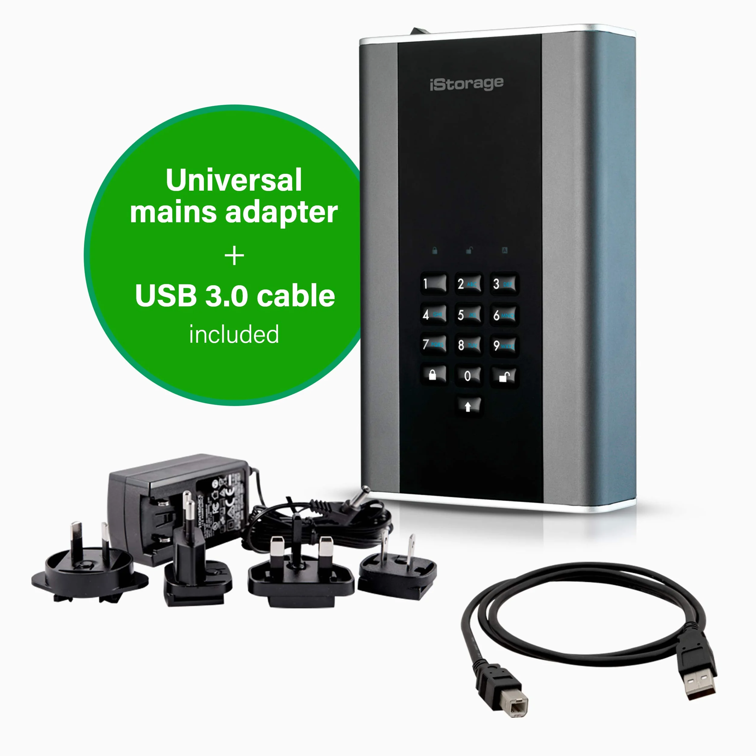 iStorage diskAshur DT2 1 TB Secure Encrypted Desktop Hard Drive FIPS Level-2