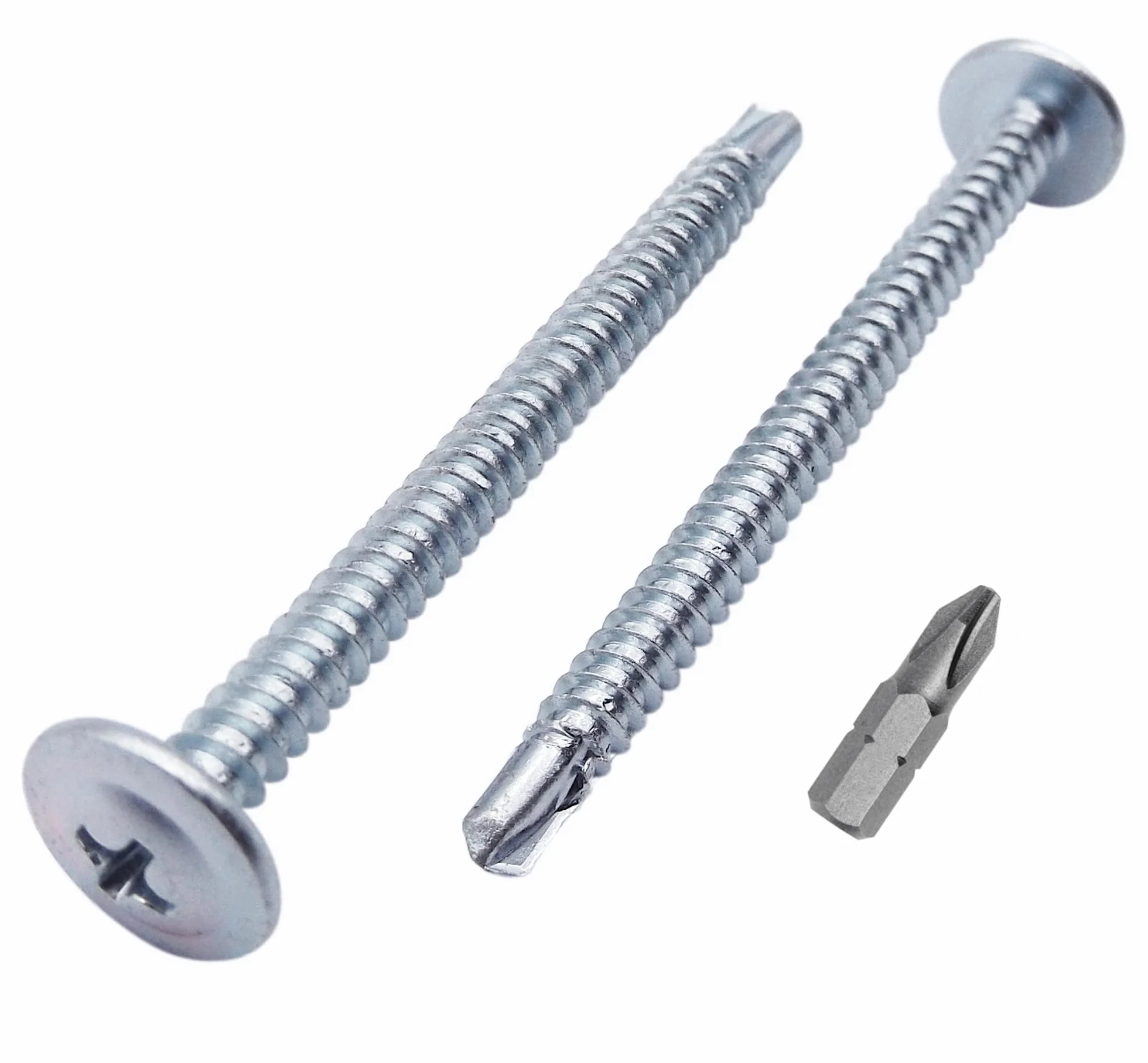 (opakowanie 150 szt.) Śruby ze stali ocynkowanej 4,2 x 60 mm, zmodyfikowana głowica kratownicy, śruba samogwintująca (150, 4,2 x 60 mm)