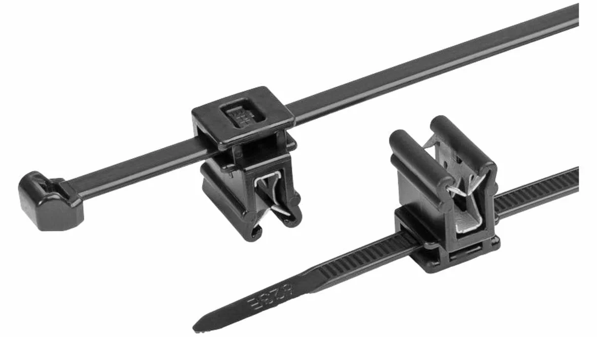 HellermannTyton 156-00948 T50ROSEC4A-PA66W-BK (100) Opaska kablowa z klipsem 200 mm 4,6 mm czarna 100 szt