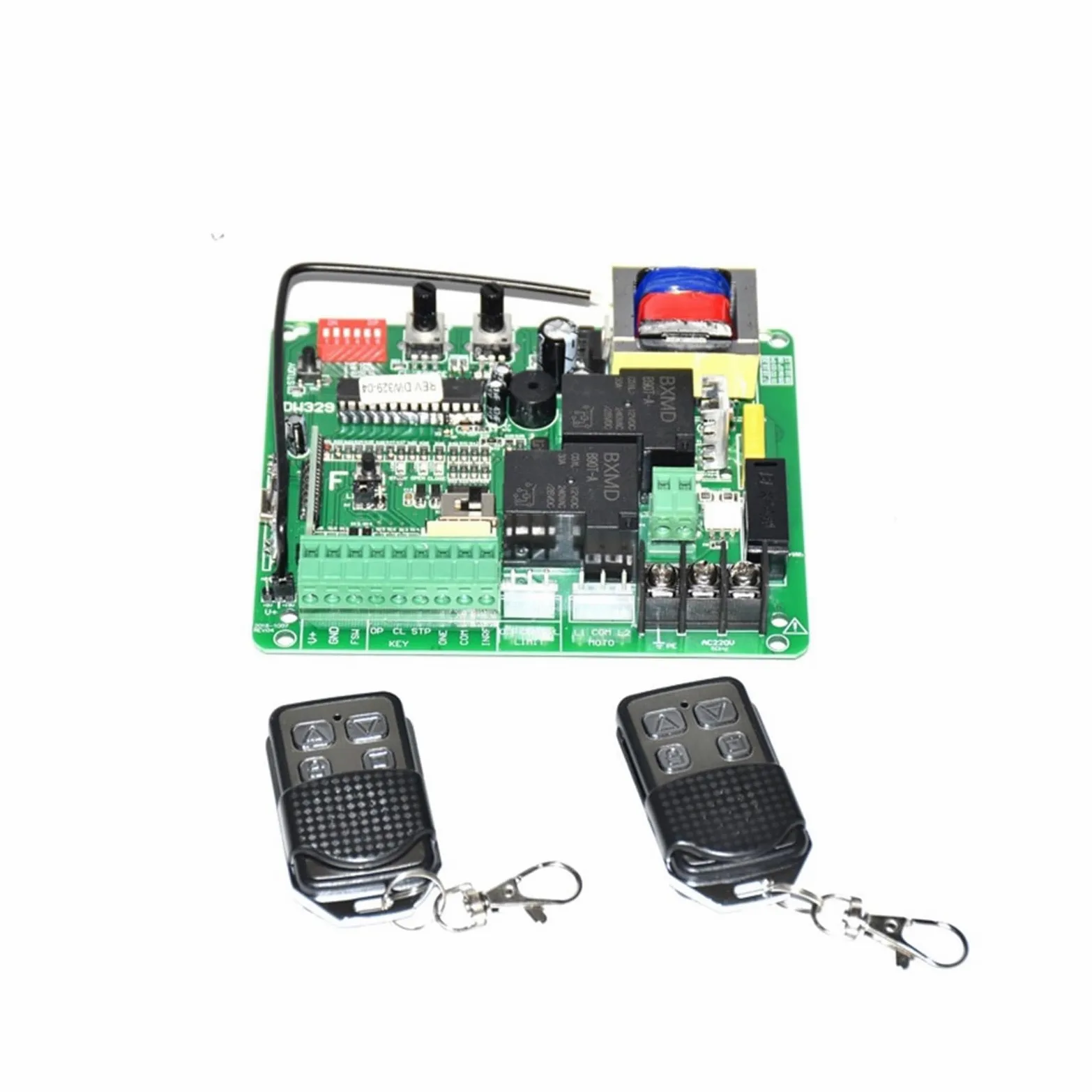 Automatyczne Samozamykacze, 220VAC 370W do 1000W NO otwieracz bramy przesuwnej tablica sterowania silnikiem karta elektroniczna kontroler Pcb z opcjonalnym pilotem(Board 4 remotes)