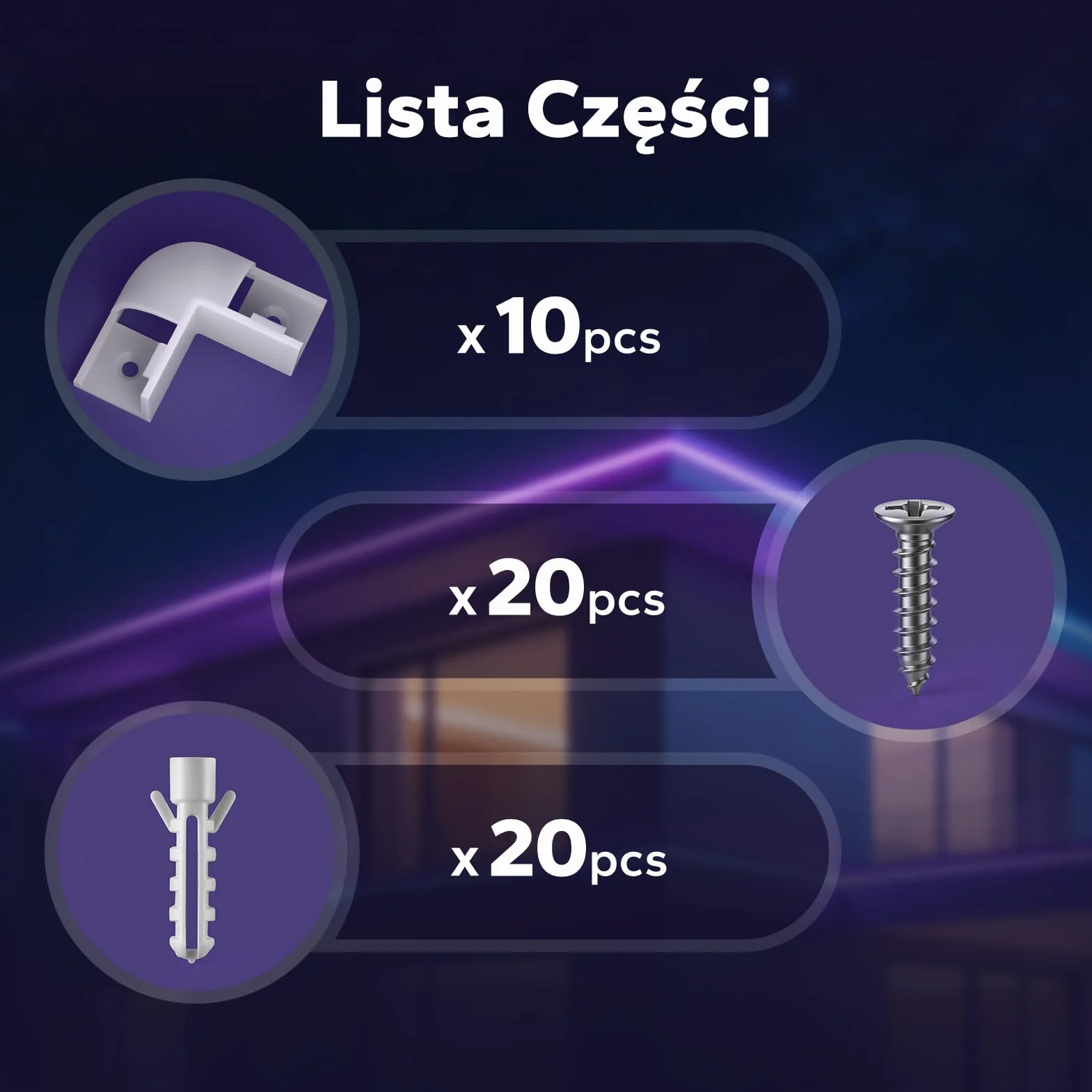 HOMMAND Złącze narożne 90 stopni, 10 szt., złącza narożne do profili LED, 90 stopni złącza kątowe LED do profilu aluminiowego LED w kształcie litery V, śruby w zestawie