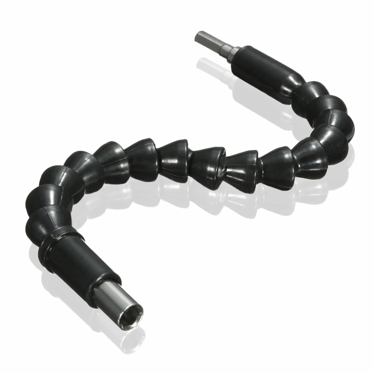 Flexible Bohrerverlängerung, 1/4-Zoll-Sechskantschaft 11,6-Zoll-Schraubendreher Flexible Sockelverlängerung mit magnetischer Schnellkupplung