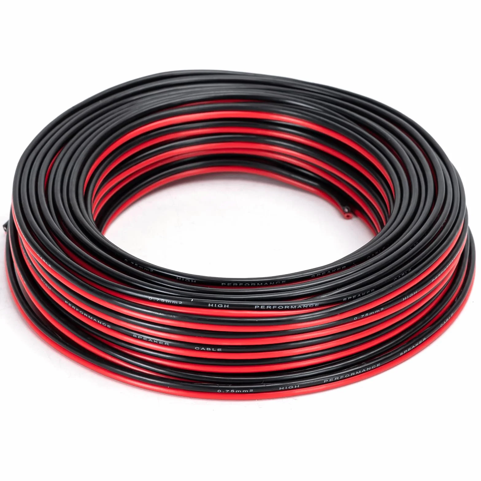 Kabel audio 20 m 2 x 0,75 mm² czarno-biały do systemów audio