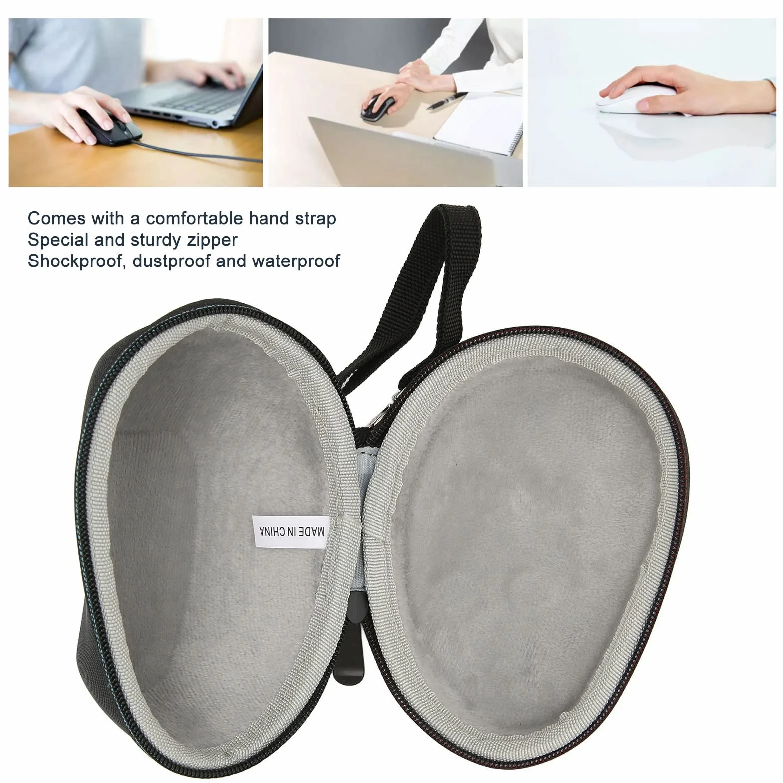 Twardy Futerał Podróżny do Lift Vertical Ergonomic Mouse, Przenośna Torba na Mysz do Przechowywania z Paskiem na Rękę