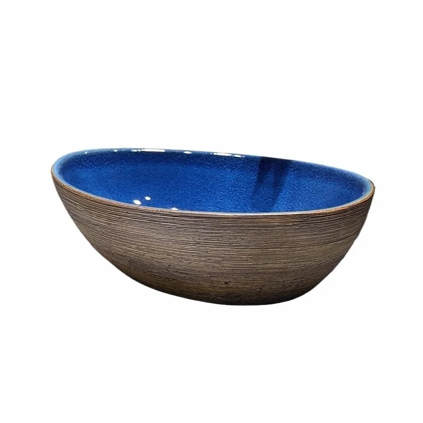 Umywalka Łazienkowa Nablatowa, Ceramiczna Umywalka Łazienkowa, Porcelanowa Umywalka Nablatowa Z Kranem I Odpływem, Umywalka Nablatowa Nablatowa