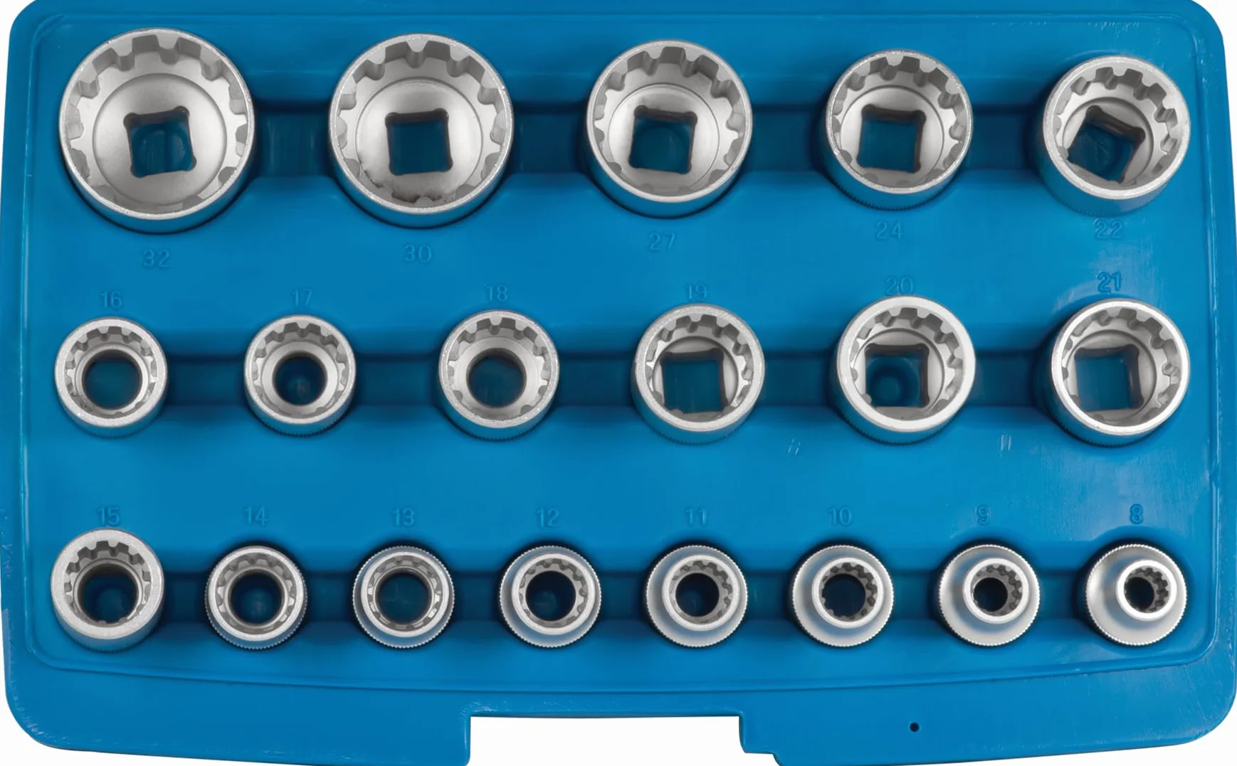 SW-Stahl 05650L Zestaw Nasadek 1/2 Cala, Klucze Nasadowe, 19 Elementów | Wielofunkcyjne wkładki kluczy nasadowych 12,5 mm, profesjonalny zestaw narzędzi warsztatowych w wytrzymałym opakowaniu