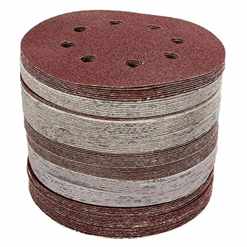 VIDOO 100szt 125mm 8 Otworów Krążki Ścierne Ziarnistość 60-240 Papier Ścierny