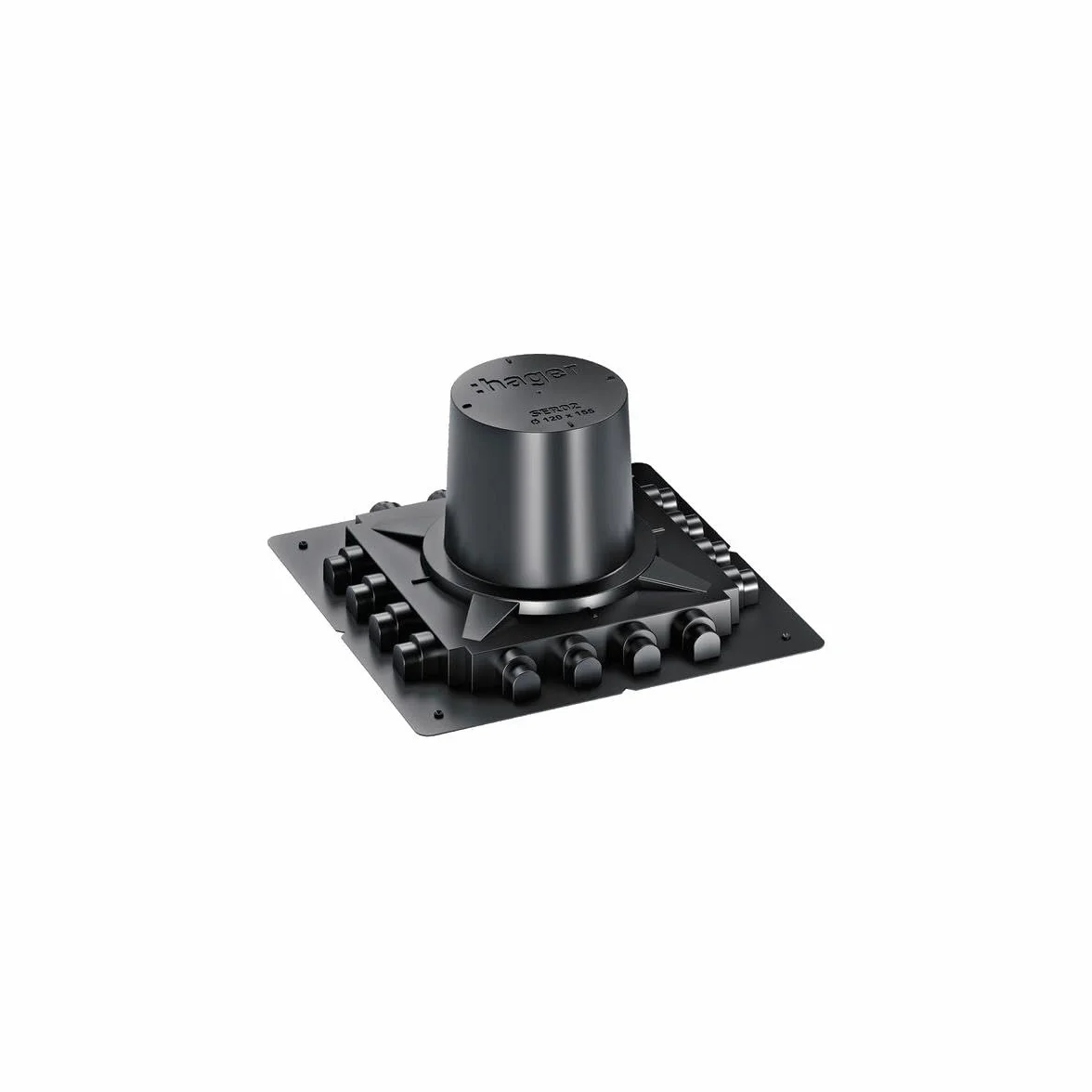 Hager SER02 element szalunkowy do gniazdka podłogowego R02, wysokość 155 mm