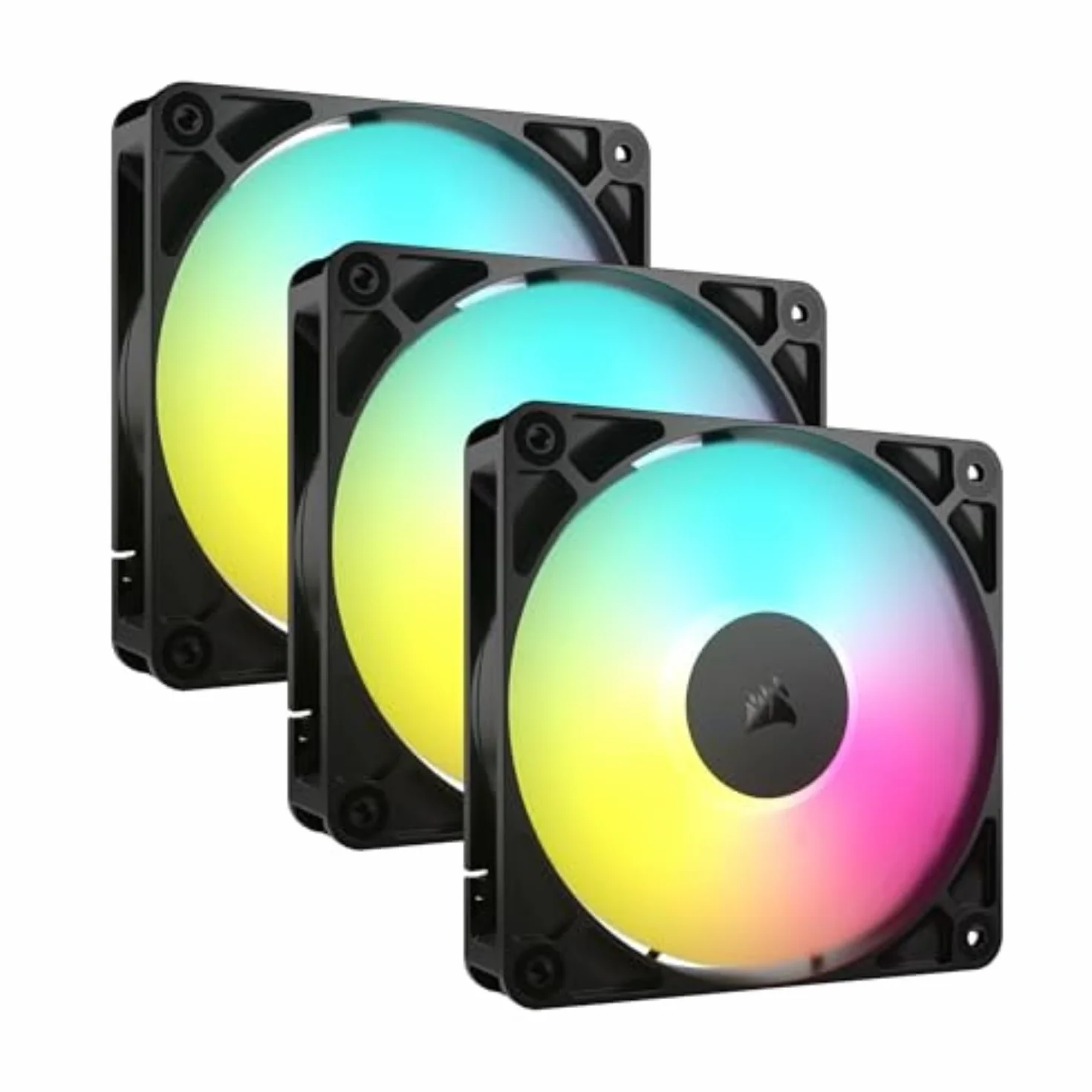 CORSAIR RS120 ARGB 120 mm PWM Wentylatory – Połączenie Daisy-Chain – Niski Poziom Hałasu – Łożysko Magnetyczne – Pakiet Potrójny – Czarny