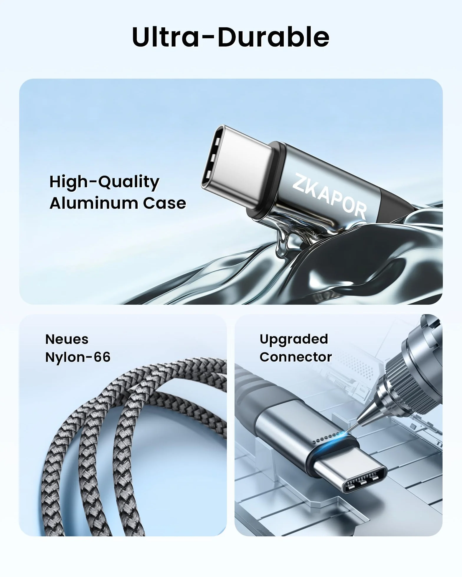 Extra Long USB C Cable 3M Type C Szybki kabel ładujący 3A Nylon kompatybilny z iPhone 15/15 Pro Max Samsung Galaxy S23/S22/S21/S10 Note 10 Huawei P40/P30 Google Pixel