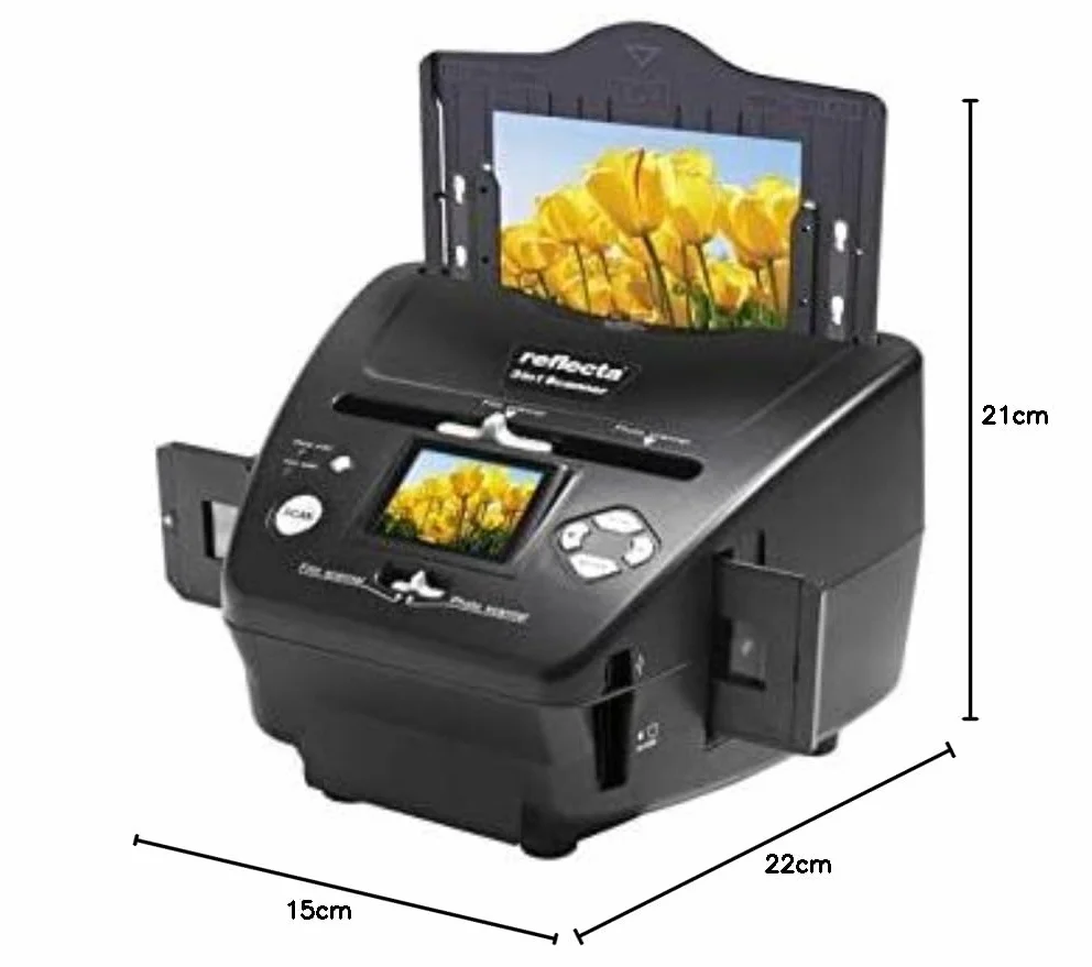 Reflecta Skaner do filmów 64220 1800 DPI 24 bity LCD 6,1 cm