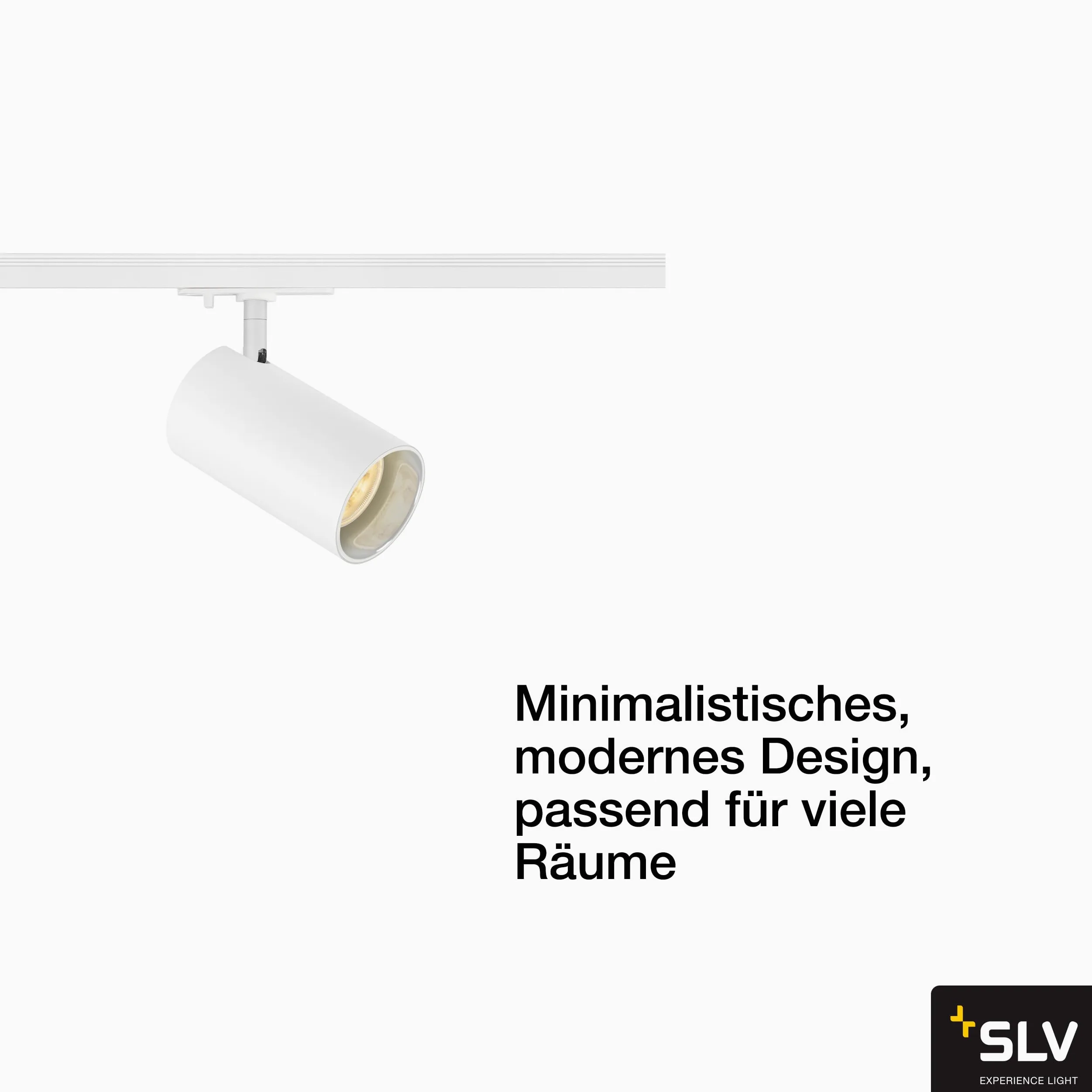 SLV ASTO TUBE Spot für 1-Phasen-Hochvolt-Schienensystem, GU10, 1x max. 10 W, weiß (1006446)