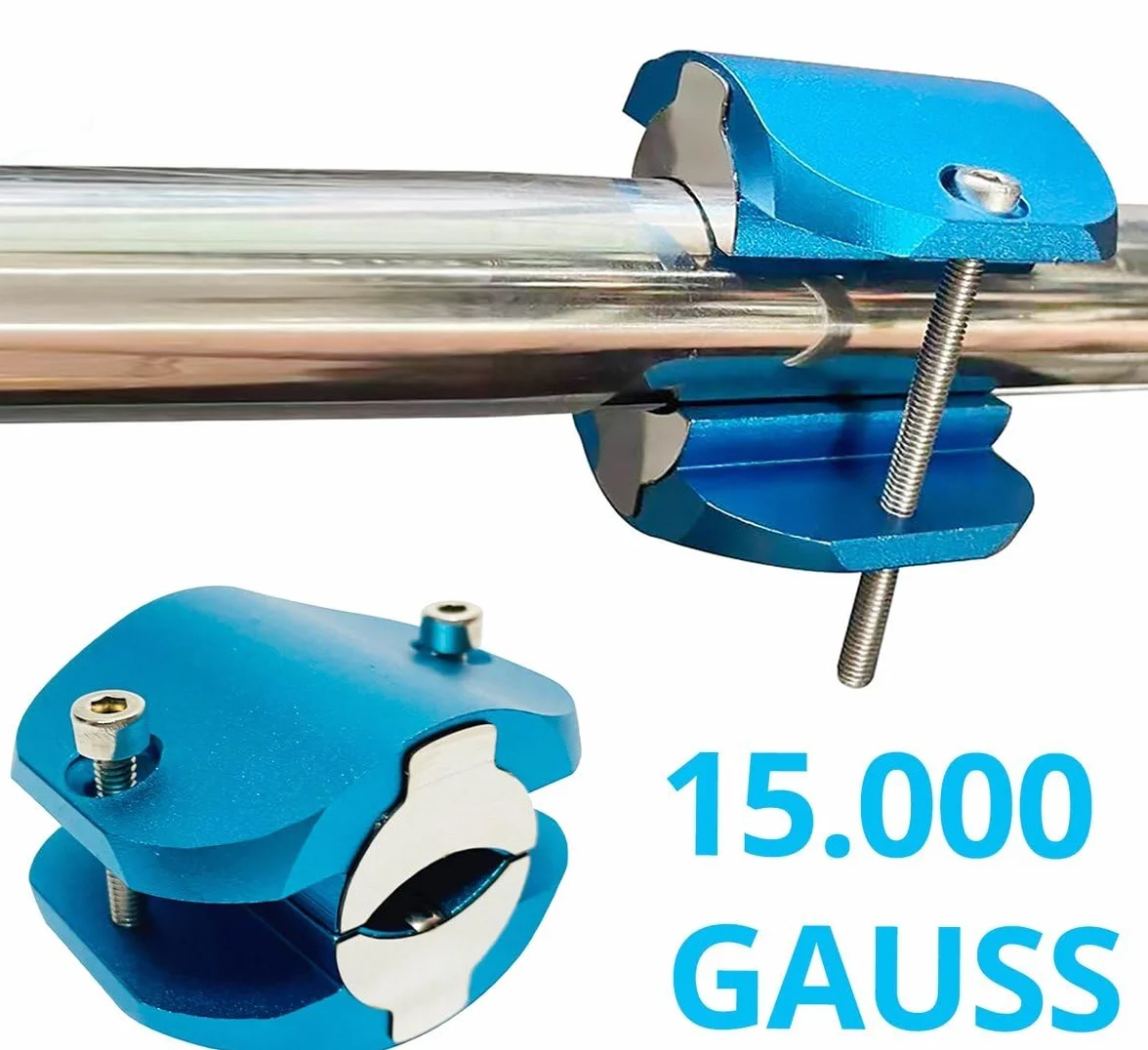 Magnetyczny środek zmiękczający wodę 15 000 Gauss, profesjonalny magnes, odkamieniacz wody z przewodem, niebieski, odporny na kamień