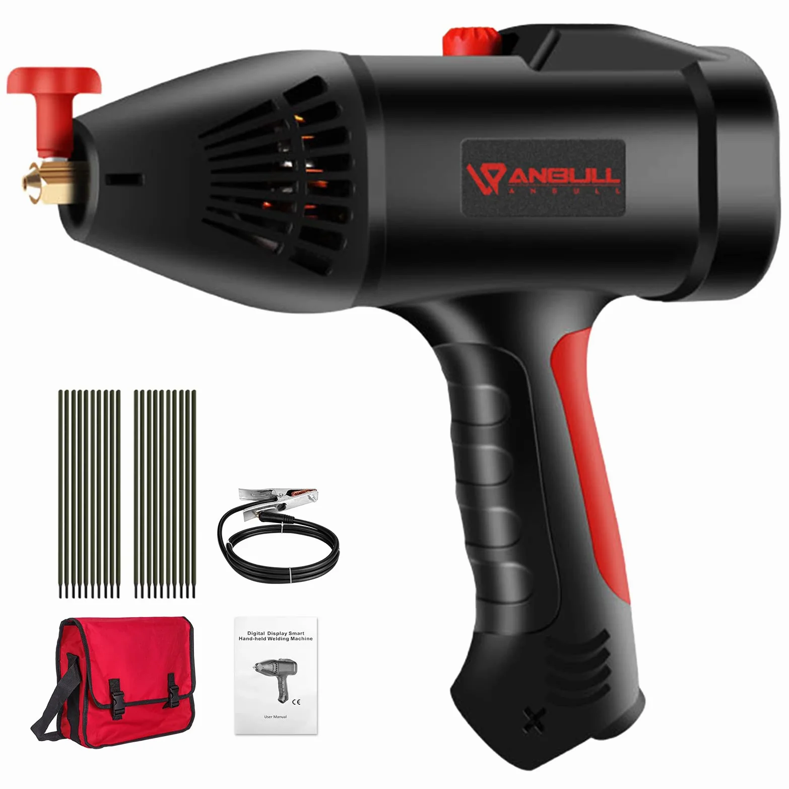 Anbull Spawarka elektrodowa MMA 140 A, przenośna spawarka ARC, 220 V/3000 W, IGBT Inverter Stick Arc, ultralekka spawarka 1,5 kg
