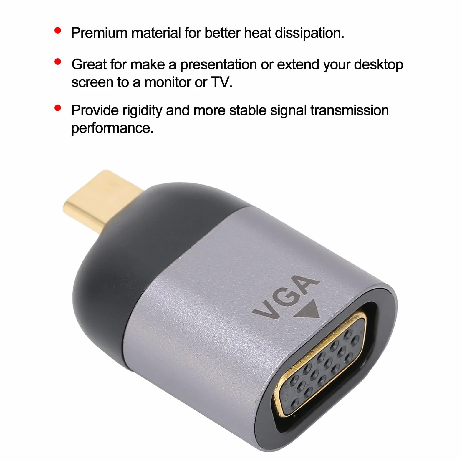 Adapter USB C na VGA 1920x1200 Konwerter USB C na VGA