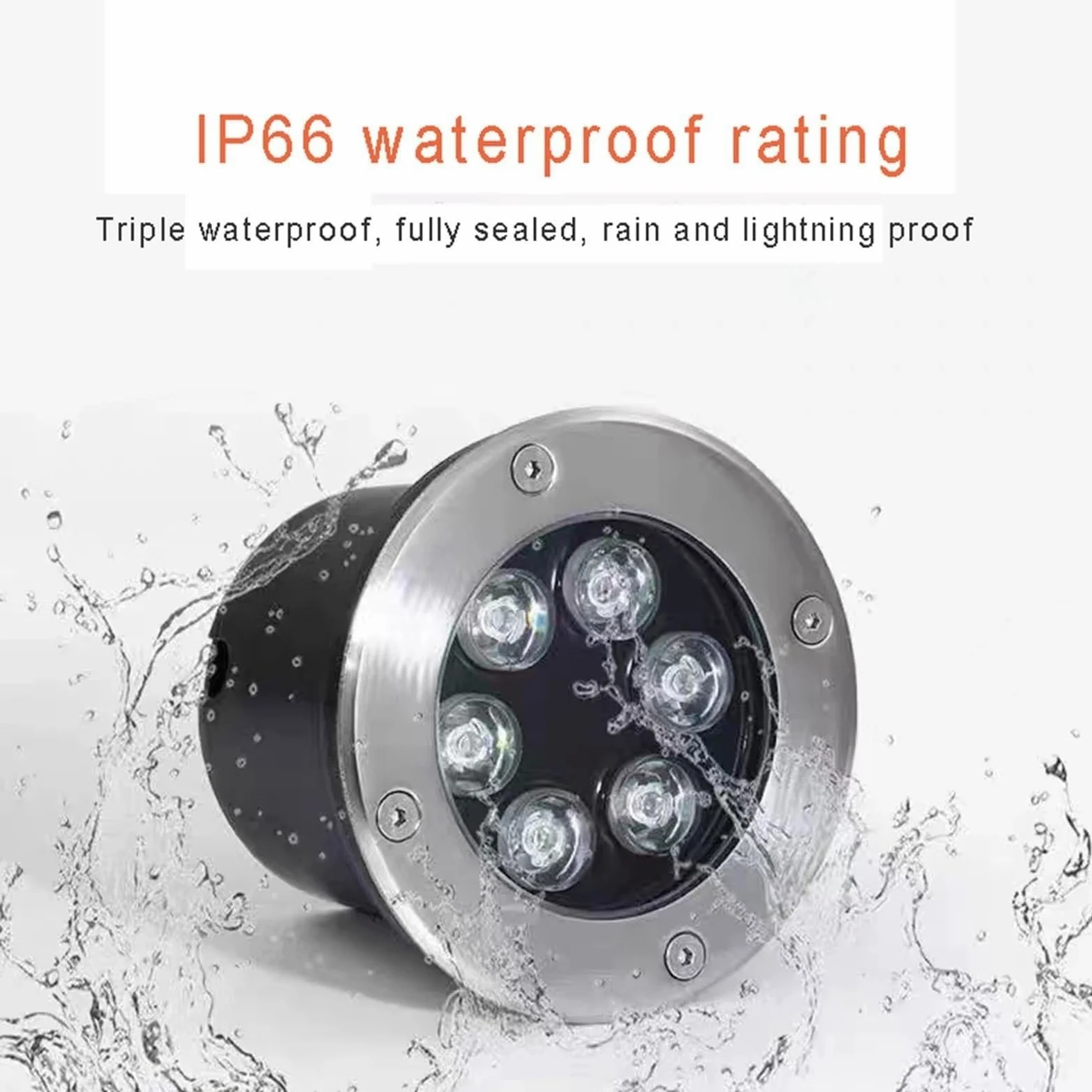 Oświetlenie podziemne LED-reflektory wpuszczane,wodoodporne IP66,zewnętrzne,wpuszczane,12 V,lampa ogrodowa,do patio,ścieżek,trawników,chodników,tarasów,wpuszczane w ziemię (niebieskie,1