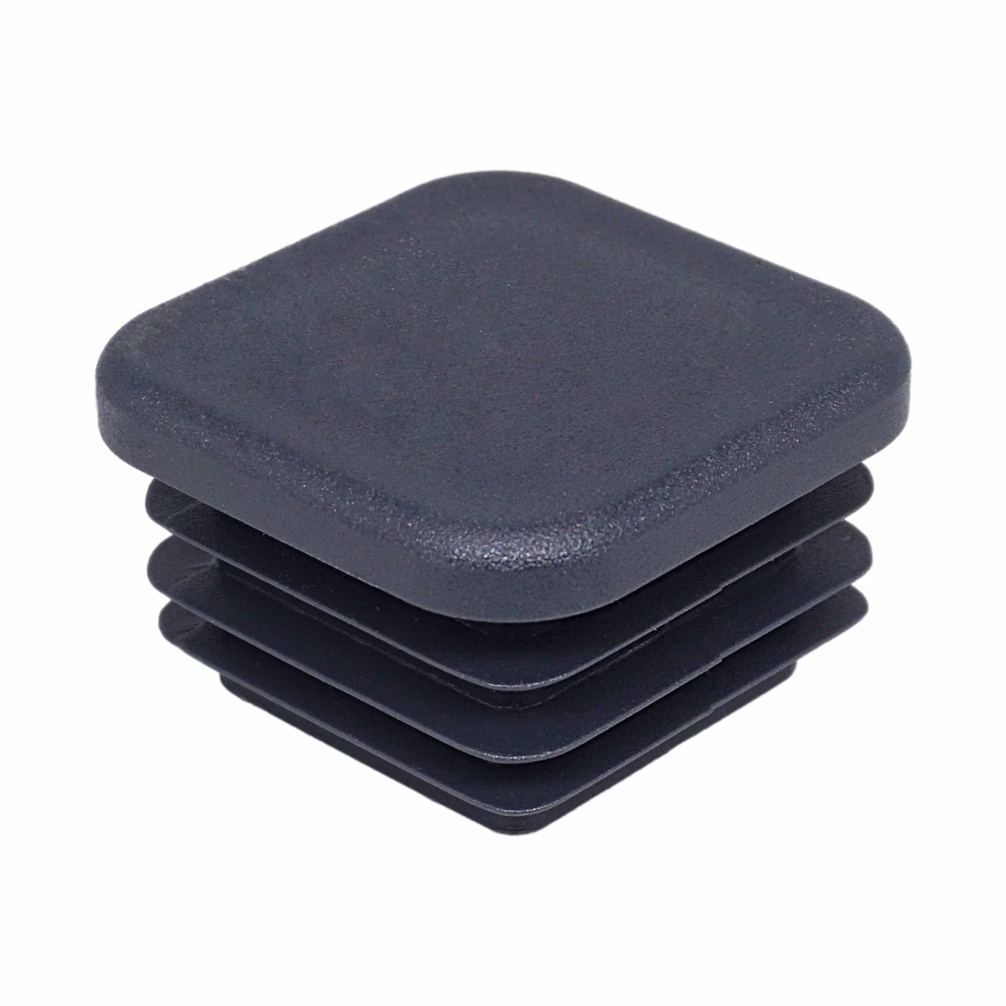 SKIR'CO (20 szt.) Kwadratowe zatyczki z tworzywa sztucznego 40 x 40 mm, zaślepki rurowe, kwadratowe wkładki rurowe, zatyczki do słupków ogrodzeniowych, antracyt szary kolor RAL 7016