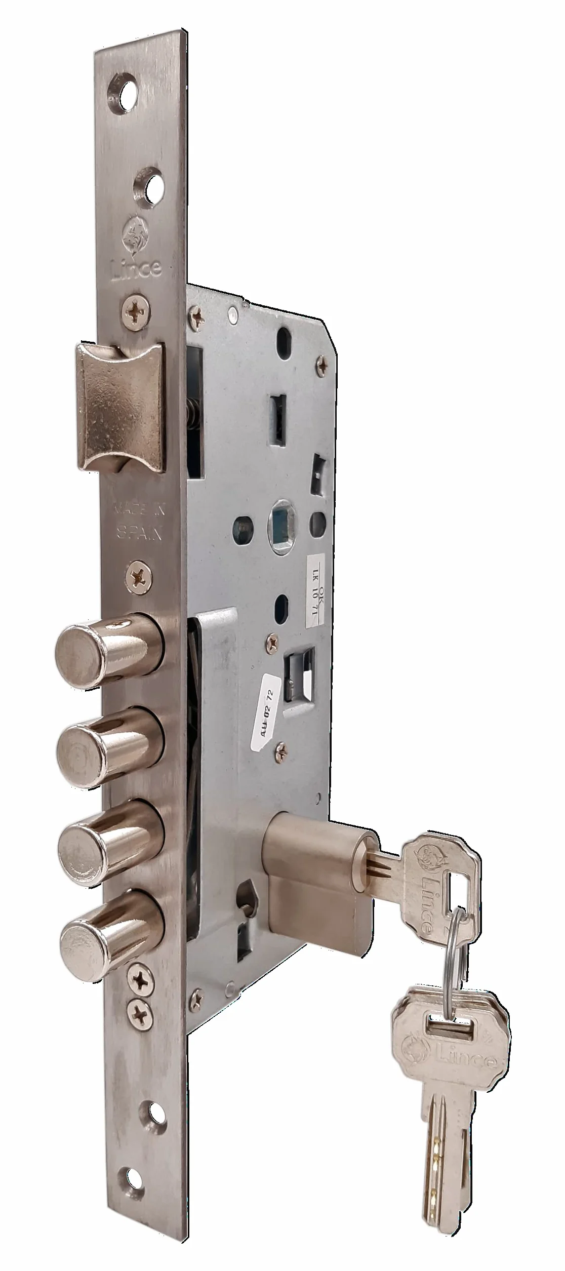Lince Zamek ryglowy SEG drewno Inox Rect 50 mm