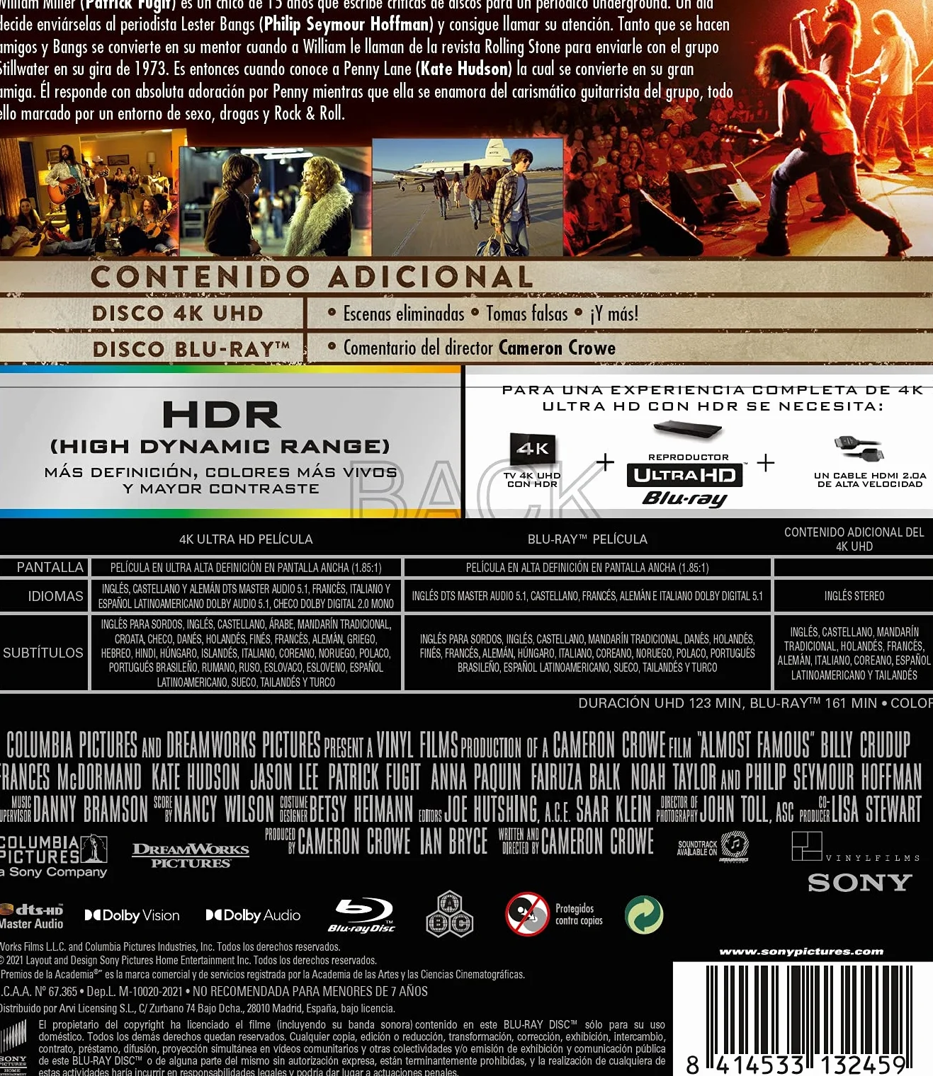 Casi Famosos (4K UHD + Blu-ray)
